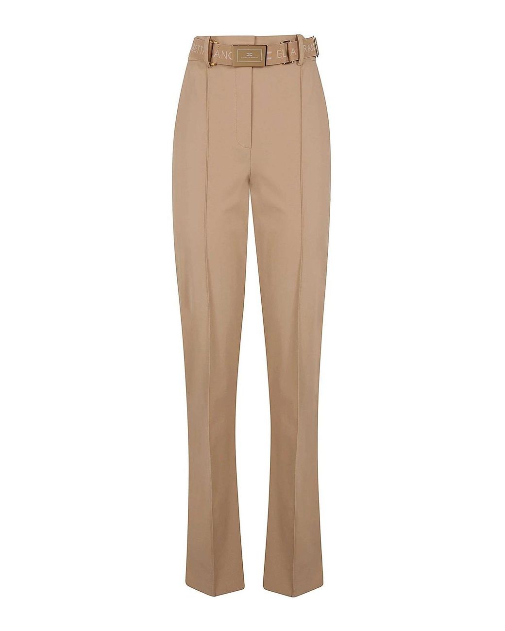 Elisabetta Franchi Natural Belted Trousers