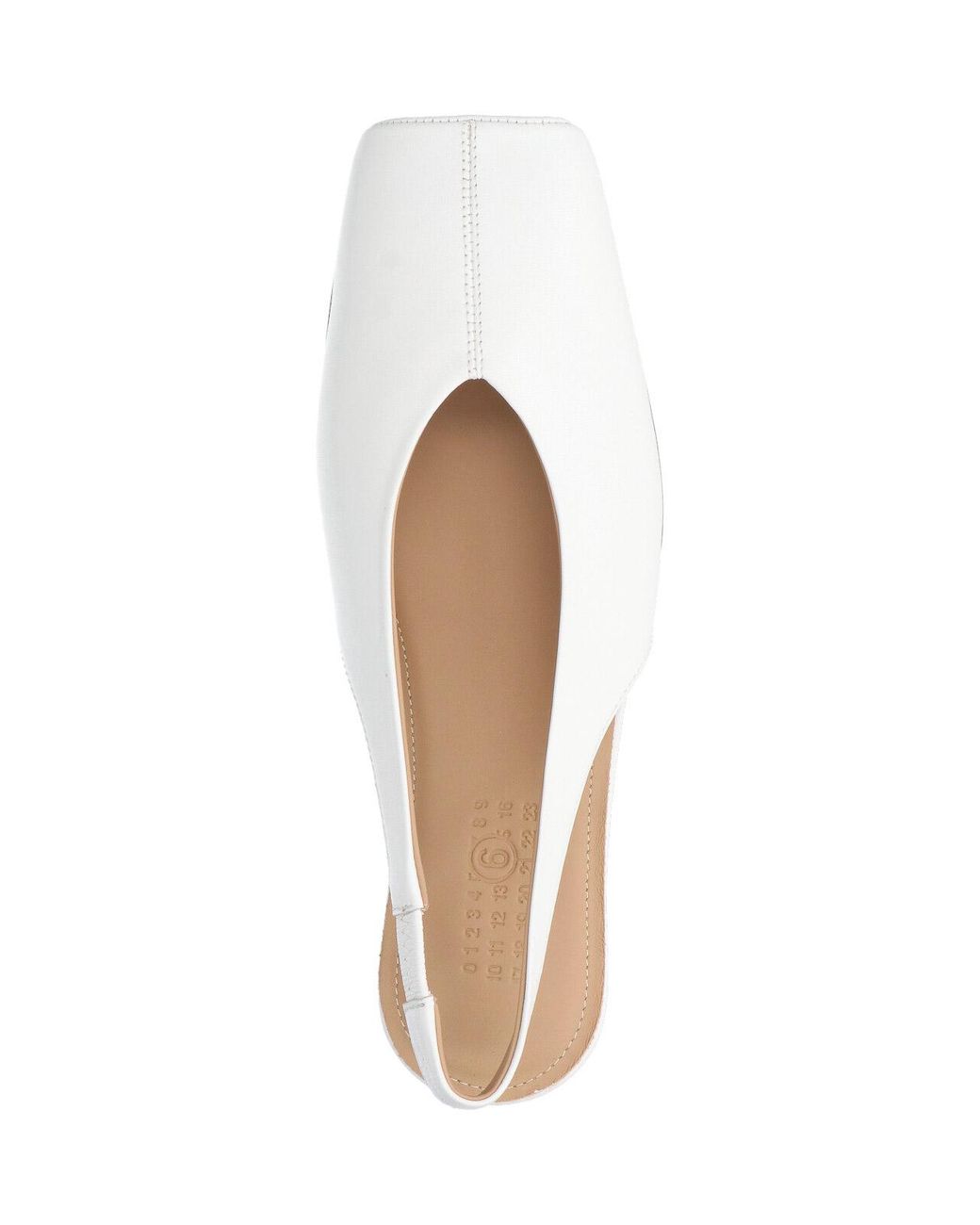 MM6 by Maison Margiela Natural Slingback Ballet Flats