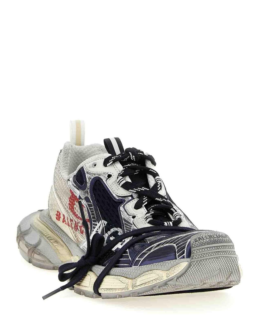 Balenciaga White 3Xl Split Logo Sneaker for men