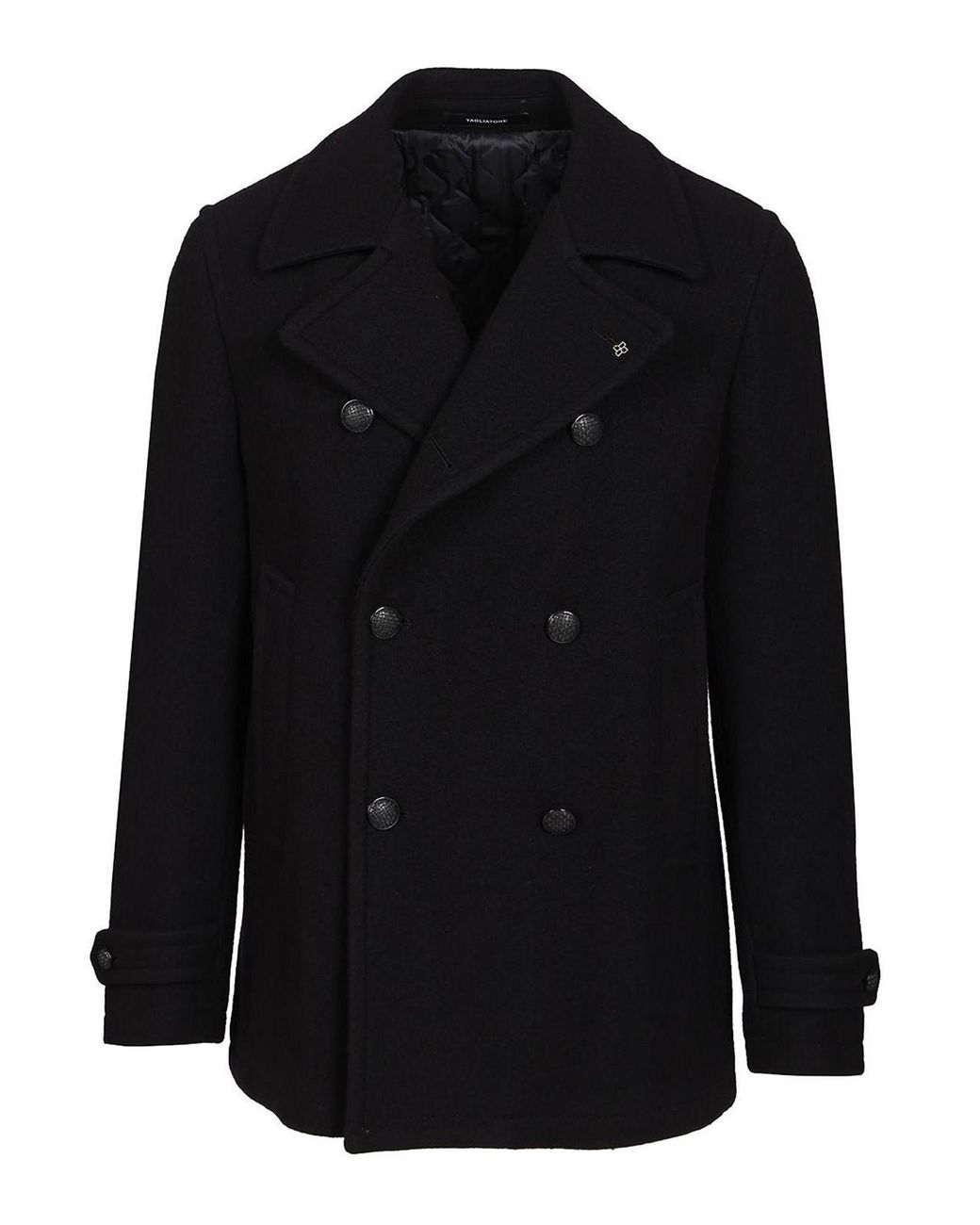 Tagliatore Black Monaco Wool Jacket for men
