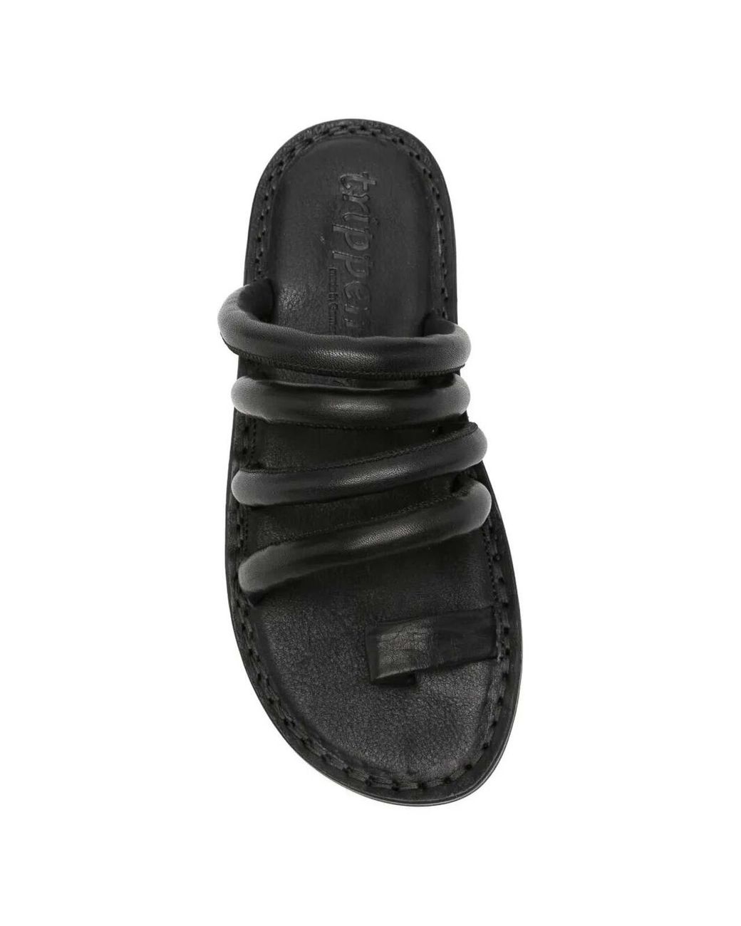 Trippen Black Threads Flat Sandals