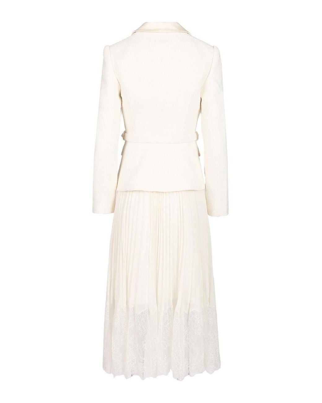 Self-Portrait White Midi Dress