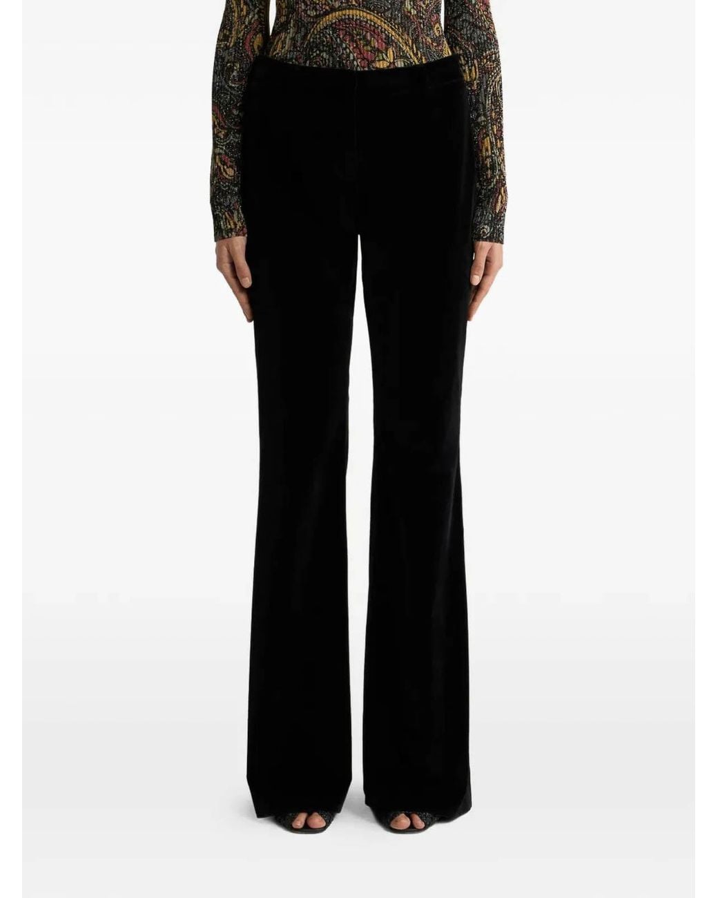 Etro Black Velvet Trousers