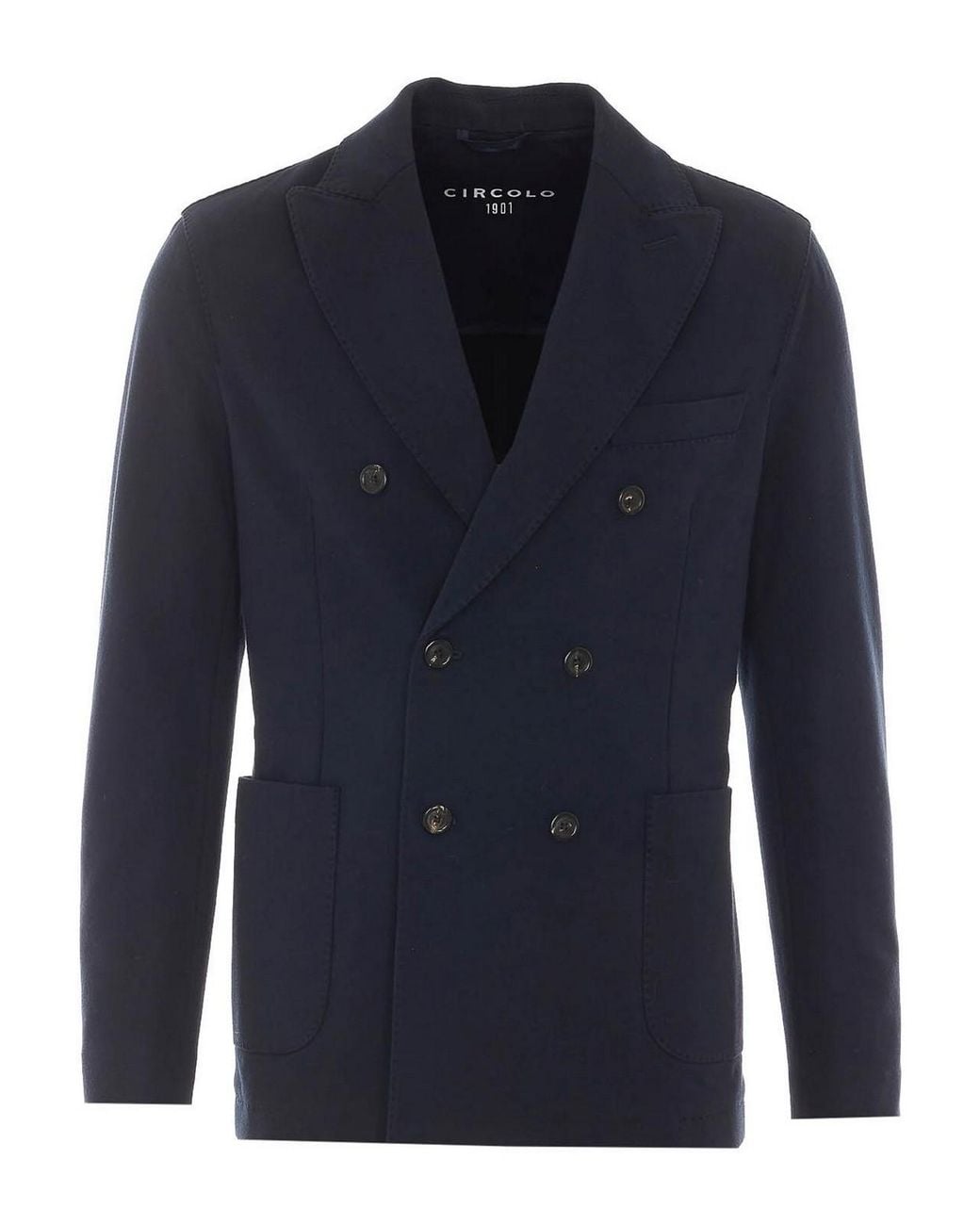 Circolo 1901 Blue Double Breasted Jacket for men