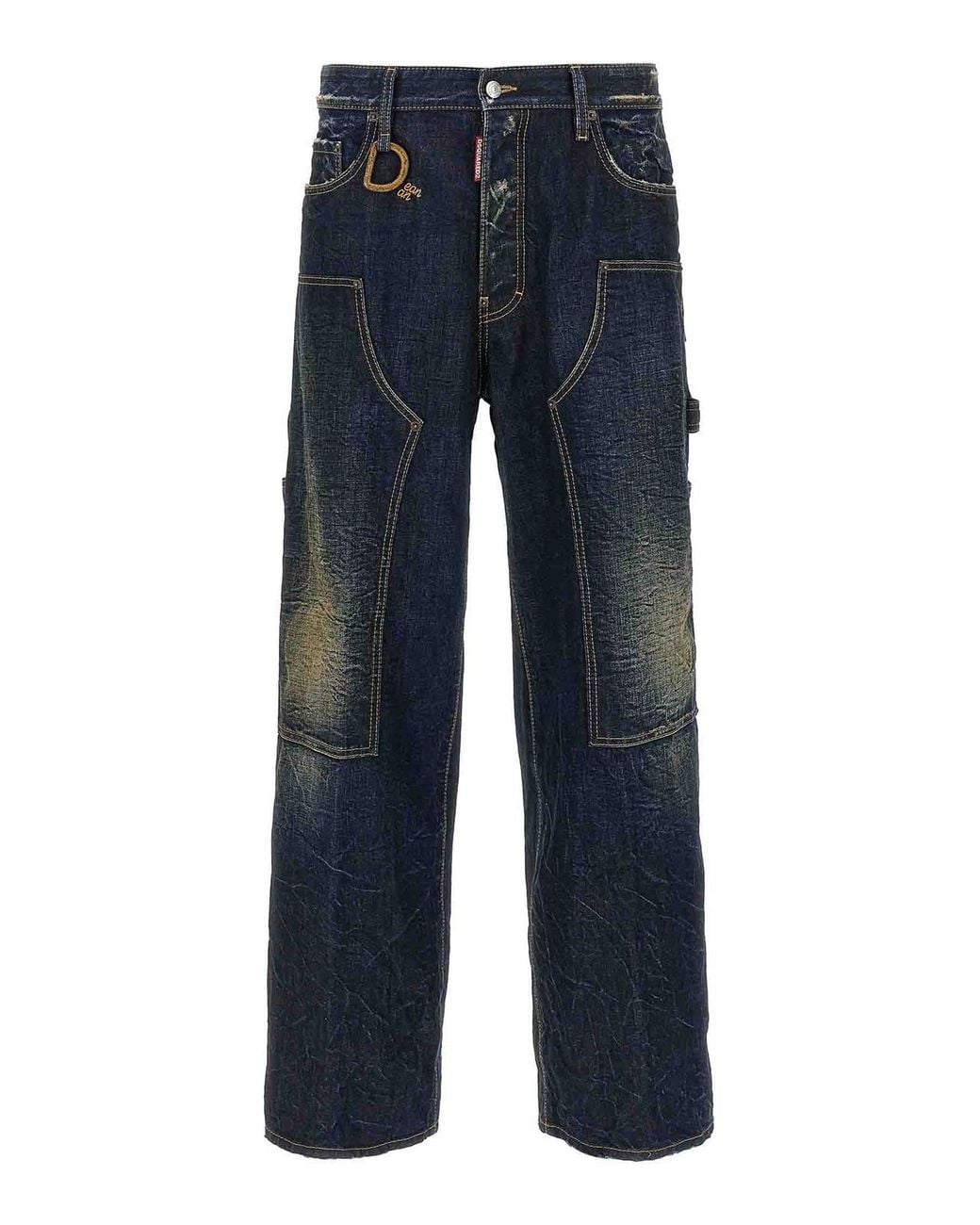 DSquared² Blue Loose Carpenter Jeans for men