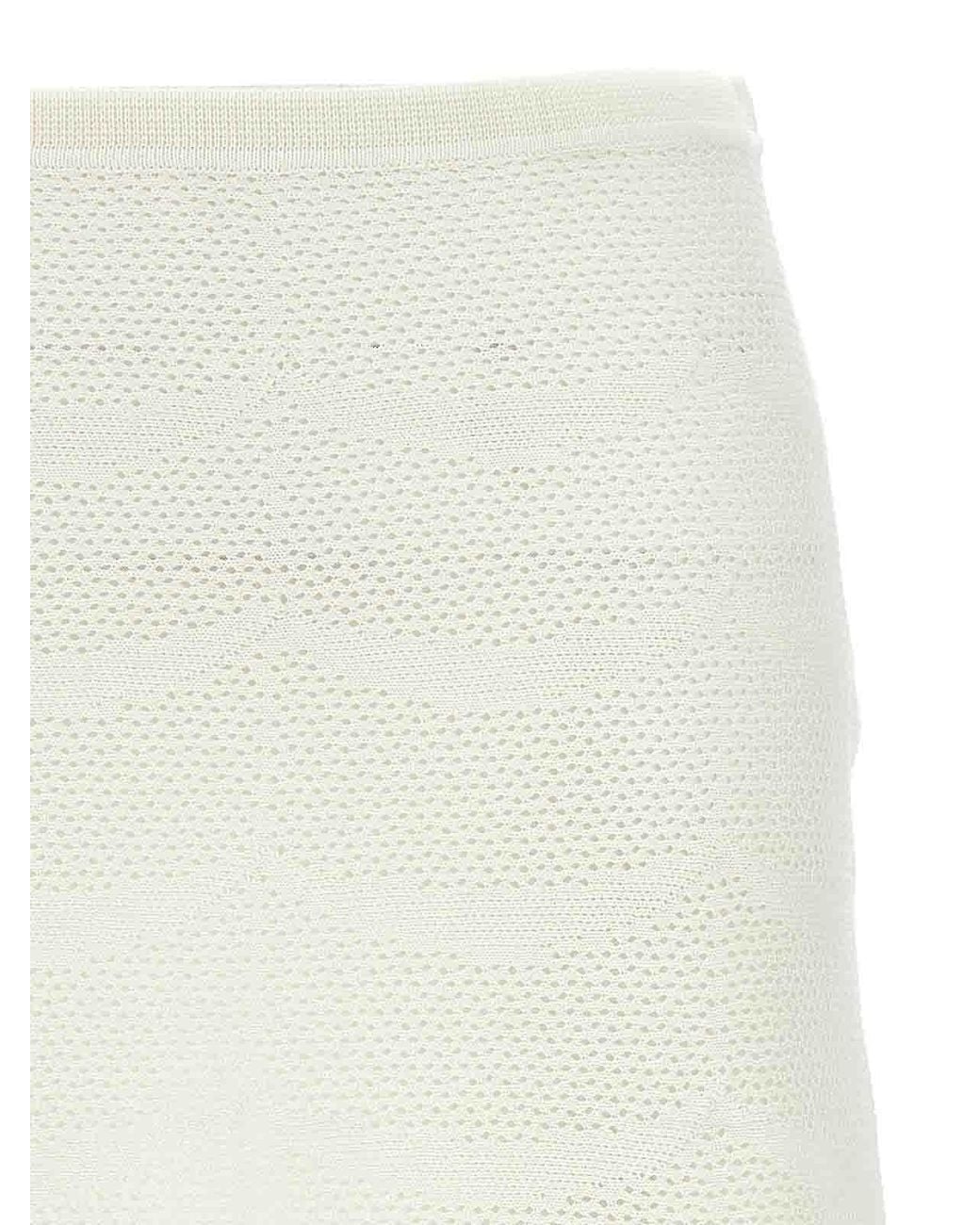 Tom Ford White Crochet Mini Skirt