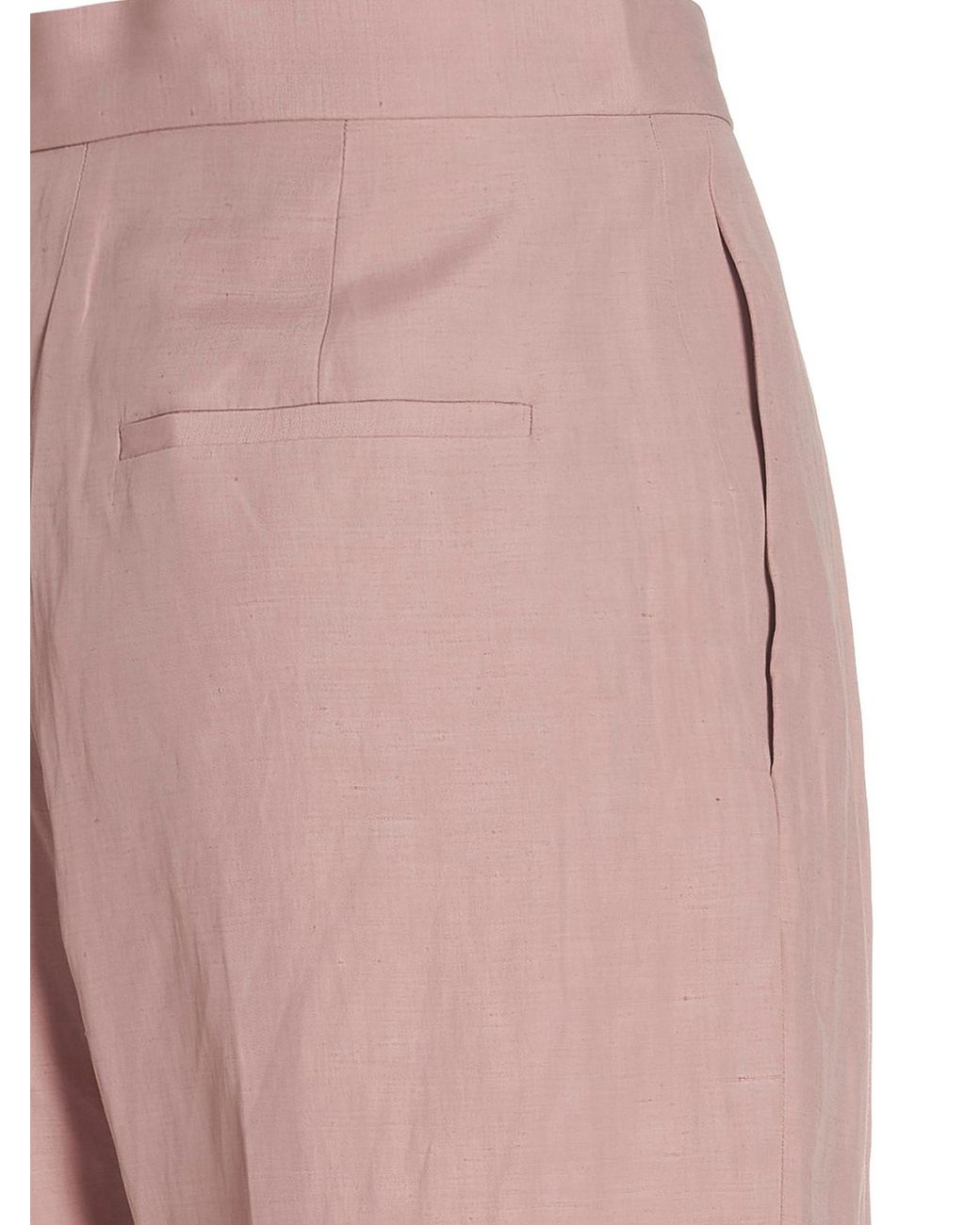 Stella McCartney Pink Pants With Front Pleats Viscose