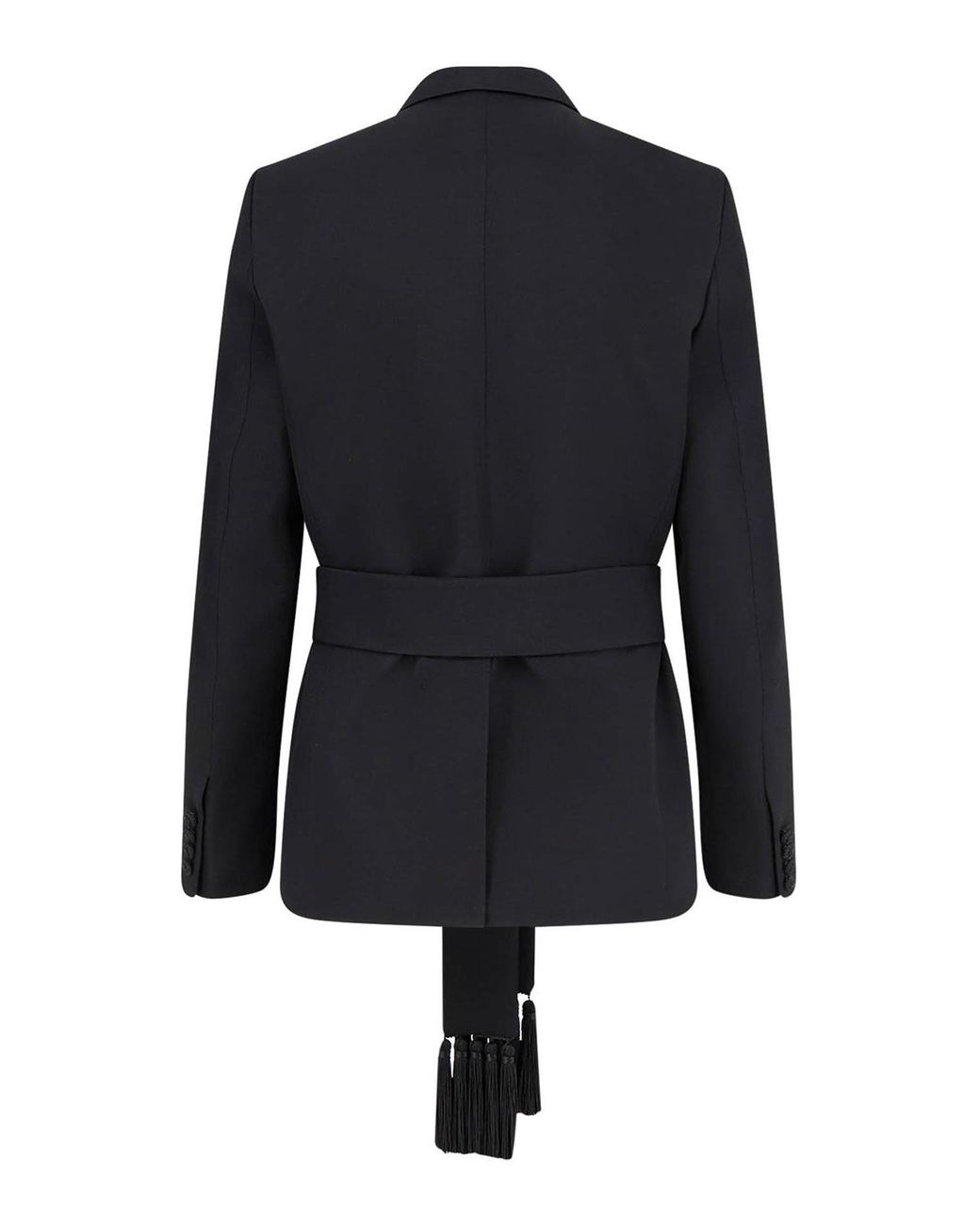 Valentino Garavani Blue Virgin Wool Blazer With Belt for men