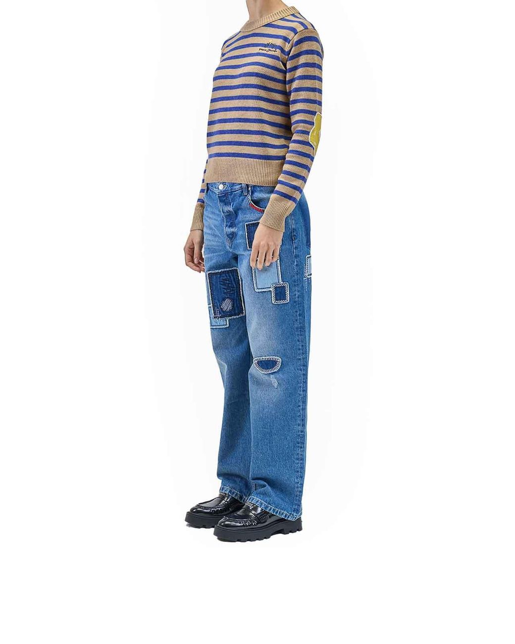 Marc Jacobs Blue Joy Striped Crewneck