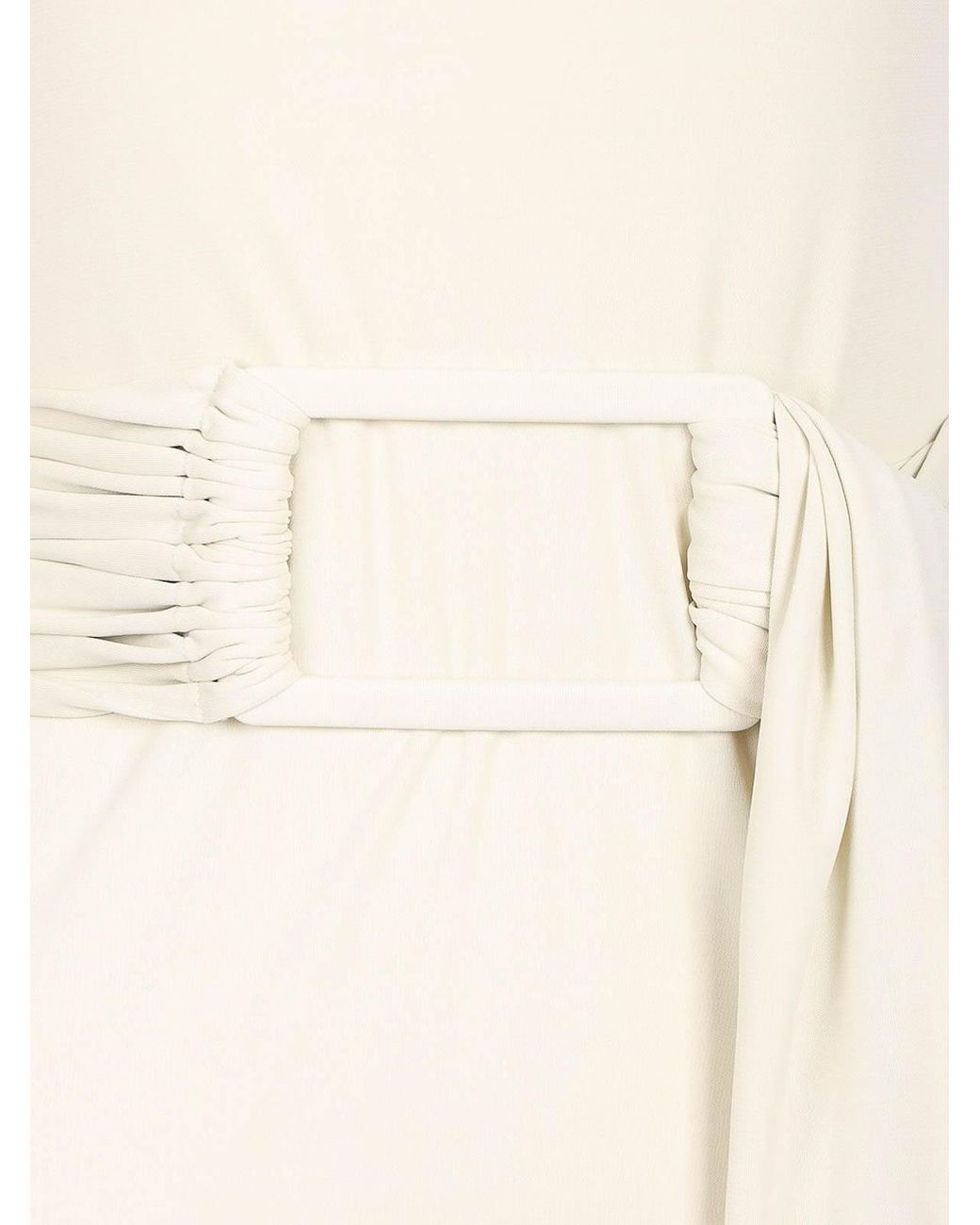 Alaïa White Jersey Dress With Belt