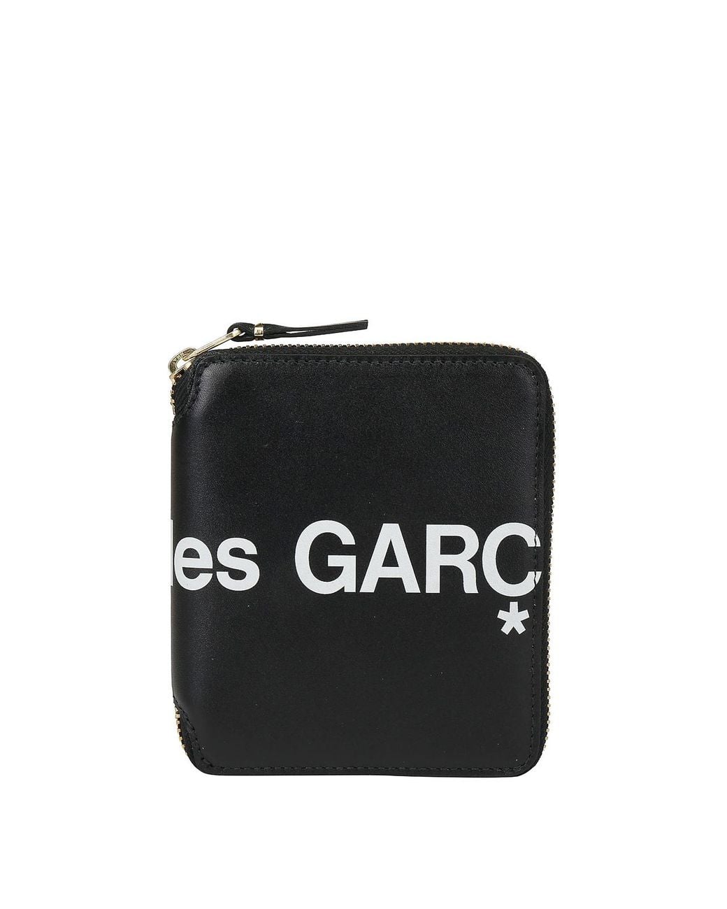 Comme des Garçons Black Leather Zipped Bi-Fold Wallet for men