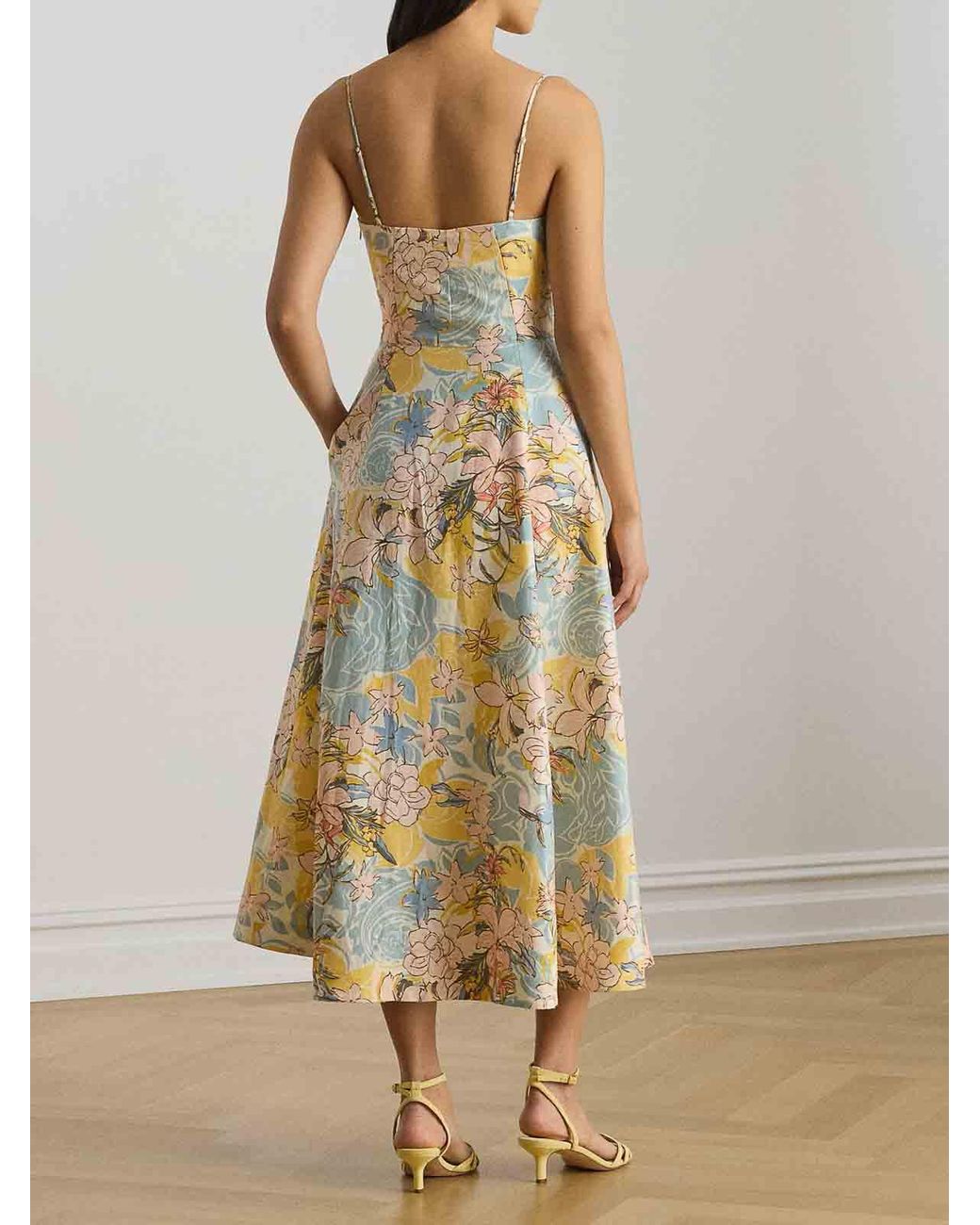 Ralph Lauren Metallic Woven-Fit &Amp; Flare-Dresses-Classic Linen