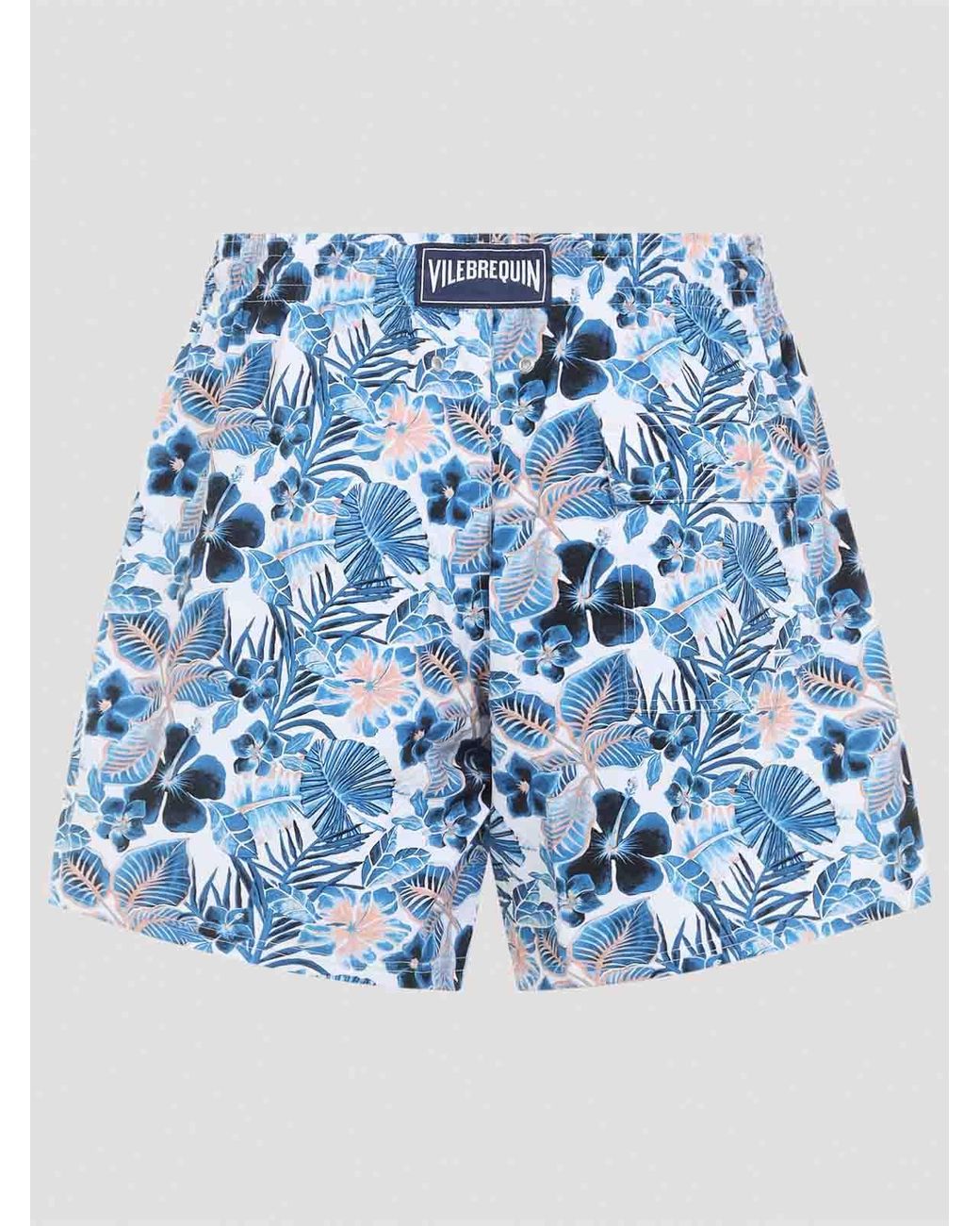 Vilebrequin Blue Moorise Island Flowers Swim Shorts for men