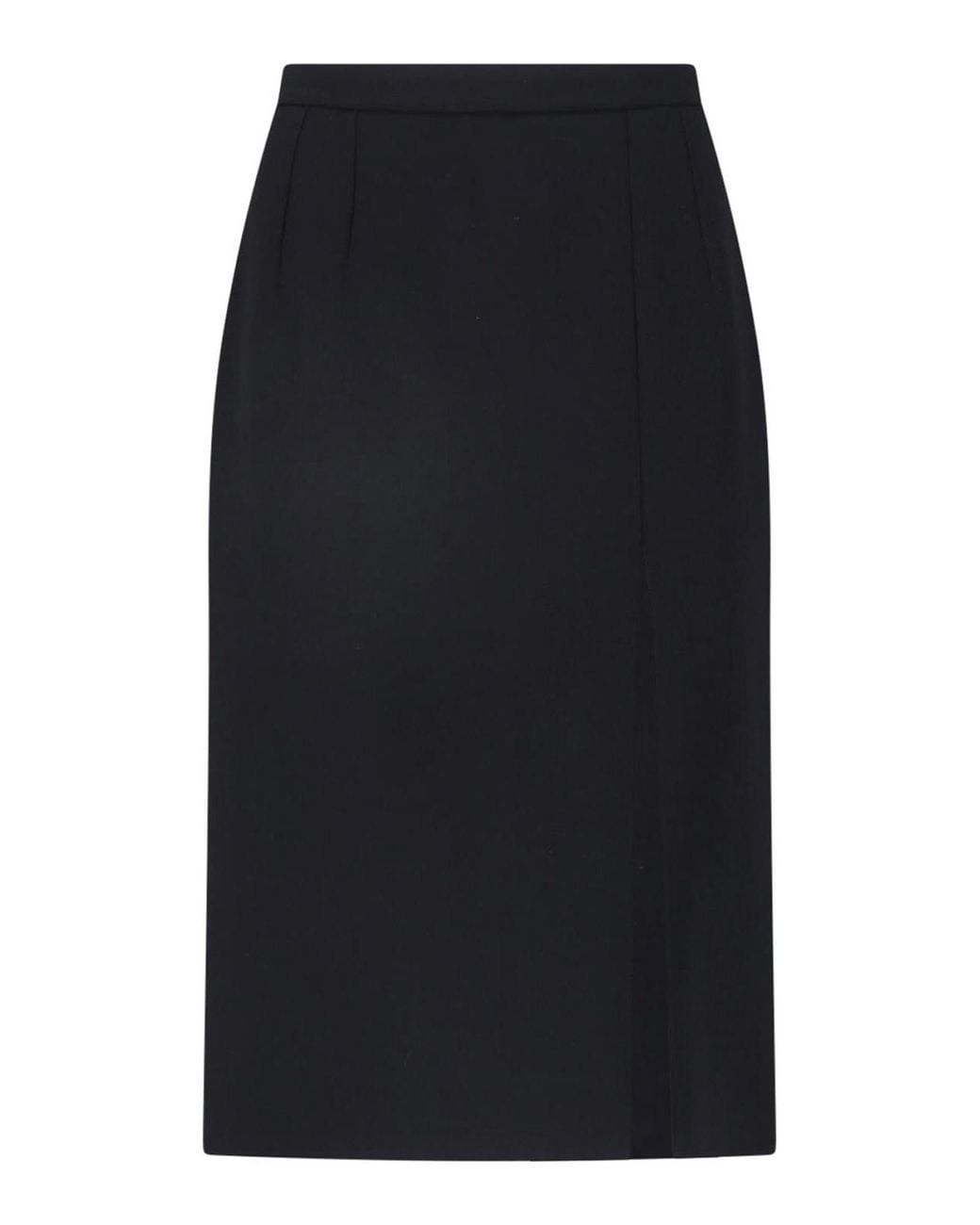 Dolce & Gabbana Blue Wool Midi Skirt