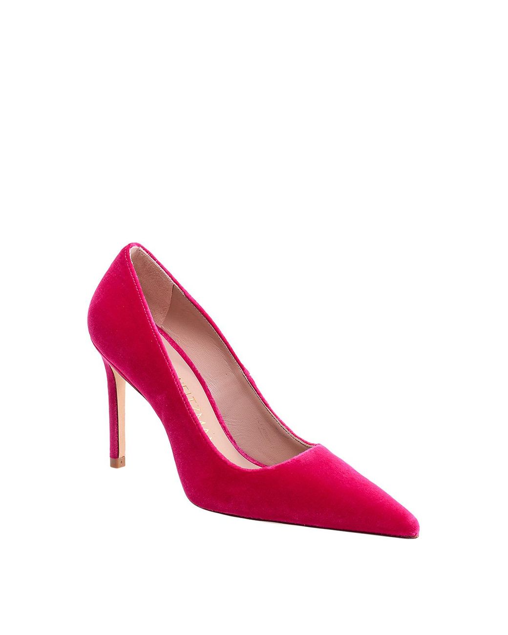 Stuart Weitzman Pink Stuart 100 Velvet Pumps