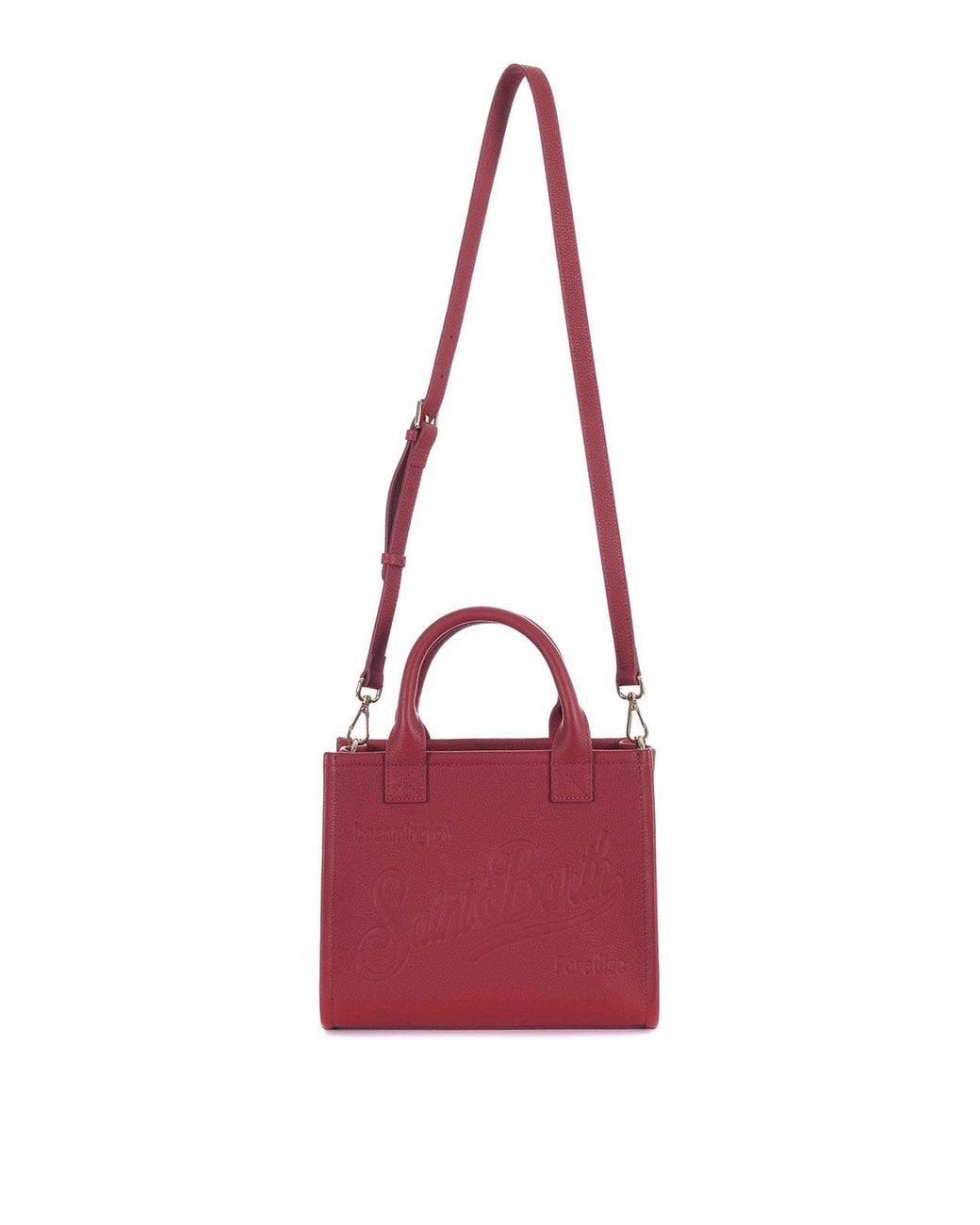 Mc2 Saint Barth Hammered Leather Shopping Bag