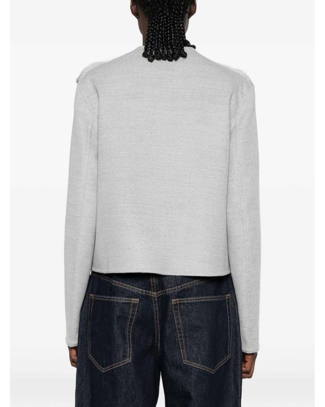 Fabiana Filippi Gray Mink Fur Jacket