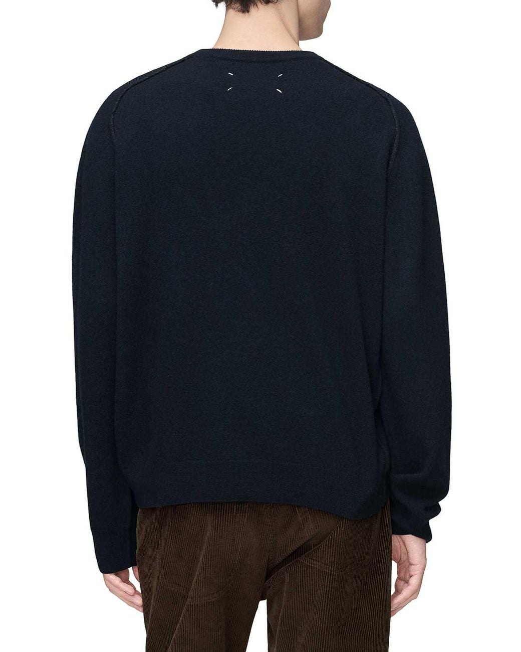 Maison Margiela Blue Crewneck Sweater for men