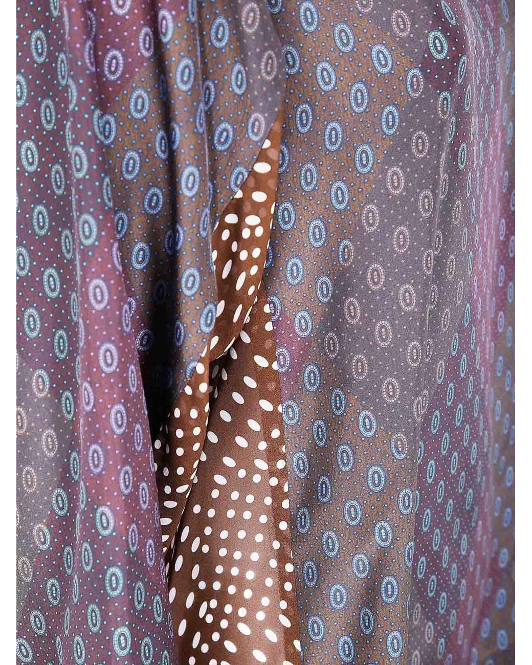 Dries Van Noten Purple Caias 2127 Print Silk Habotai Shrt
