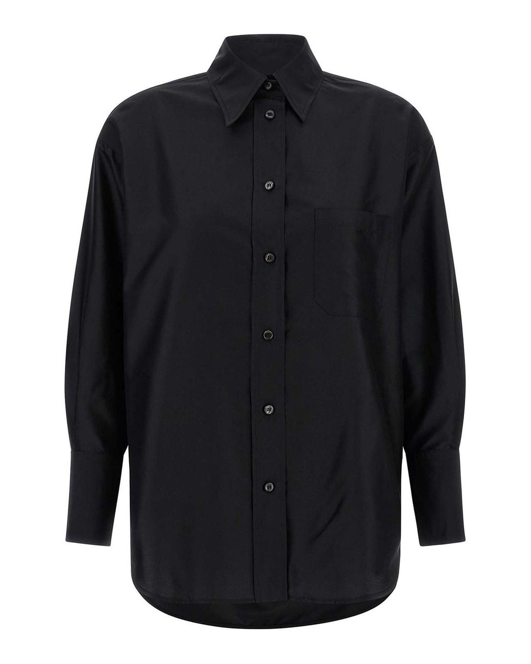Alberto Biani Blue Silk Shirt
