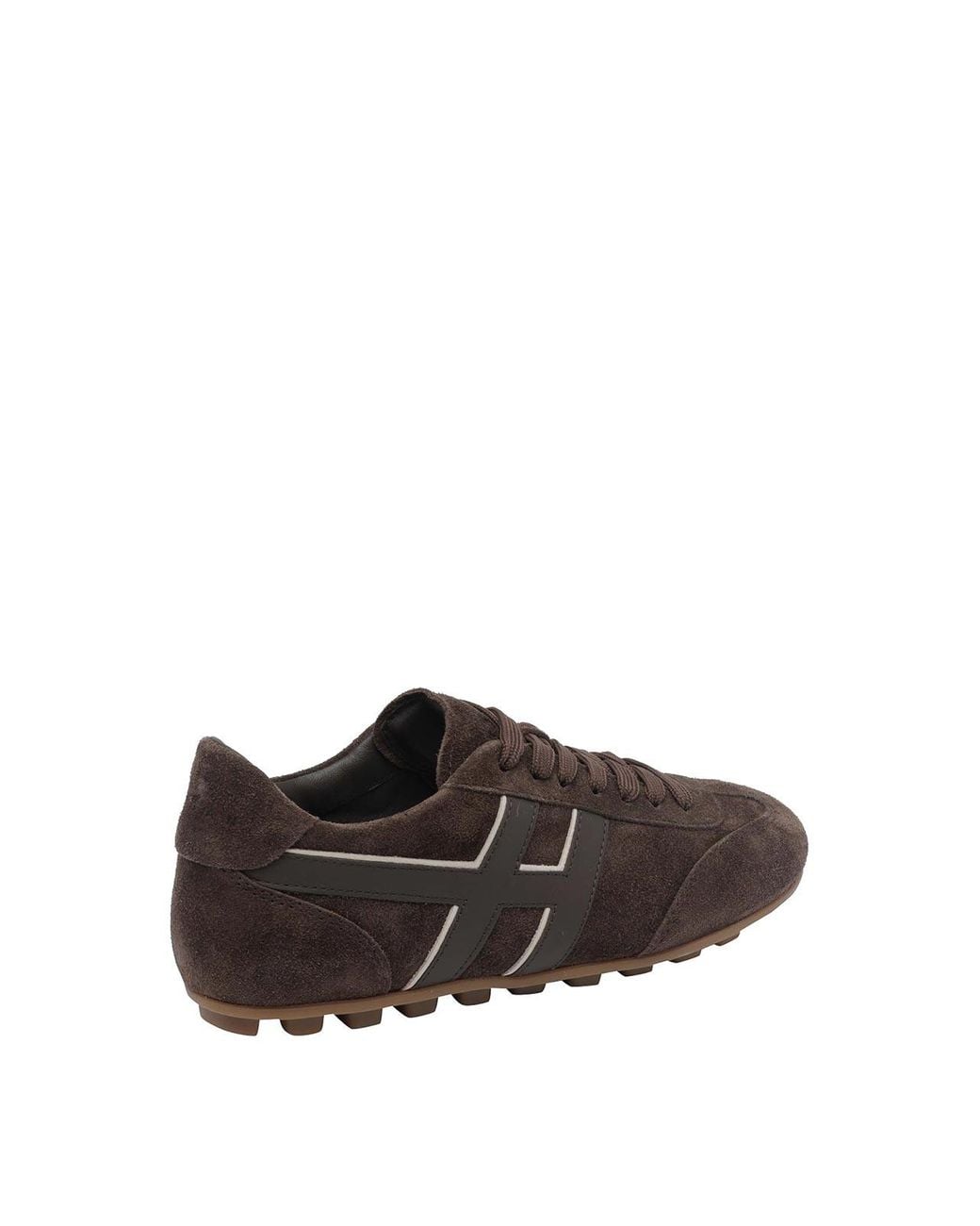 Hogan Multicolor Olympia Leather And Suede Trainers With H Logo And Serrated Sole