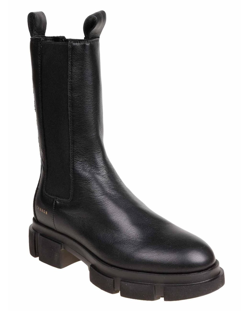 COPENHAGEN Black Leather Chelsea Boot