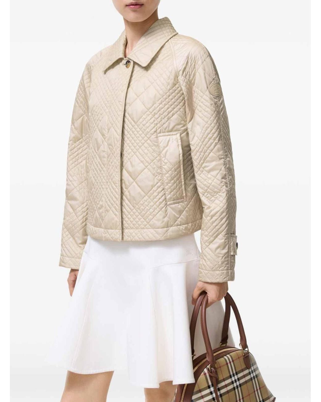 Burberry Natural Nylon Quilted Jacket