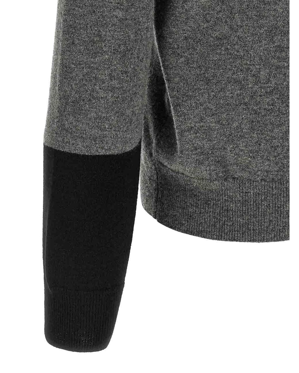 Comme des Garçons Gray Color-Block Jumper for men