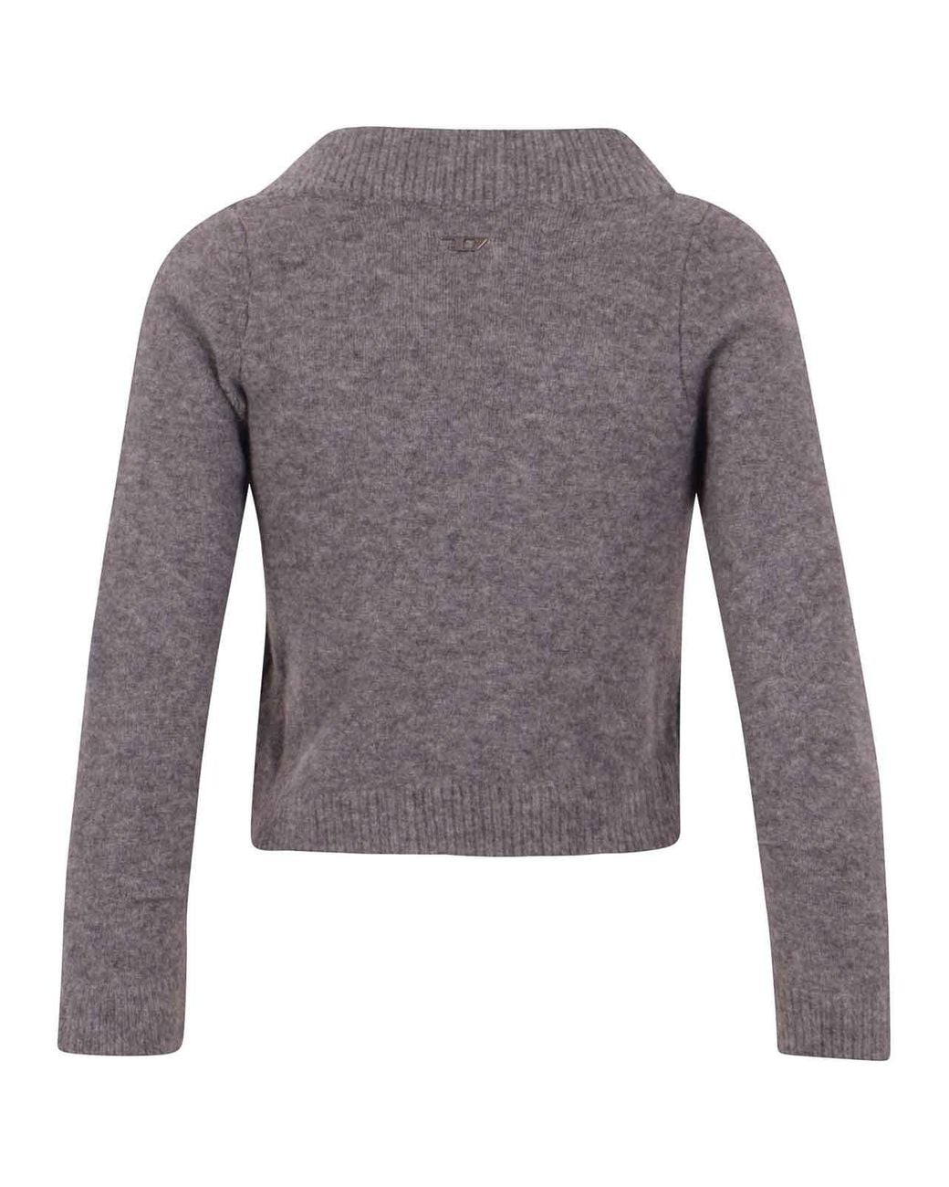 DIESEL Gray Draped Knit Cardigan