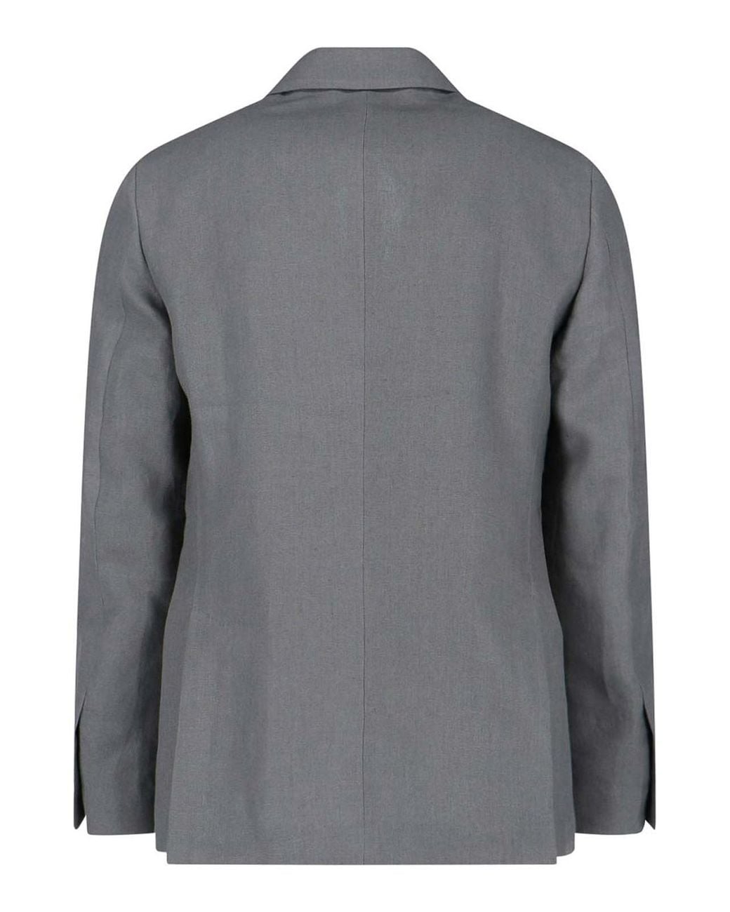 Lardini Gray Double-Breasted Linen Suit for men