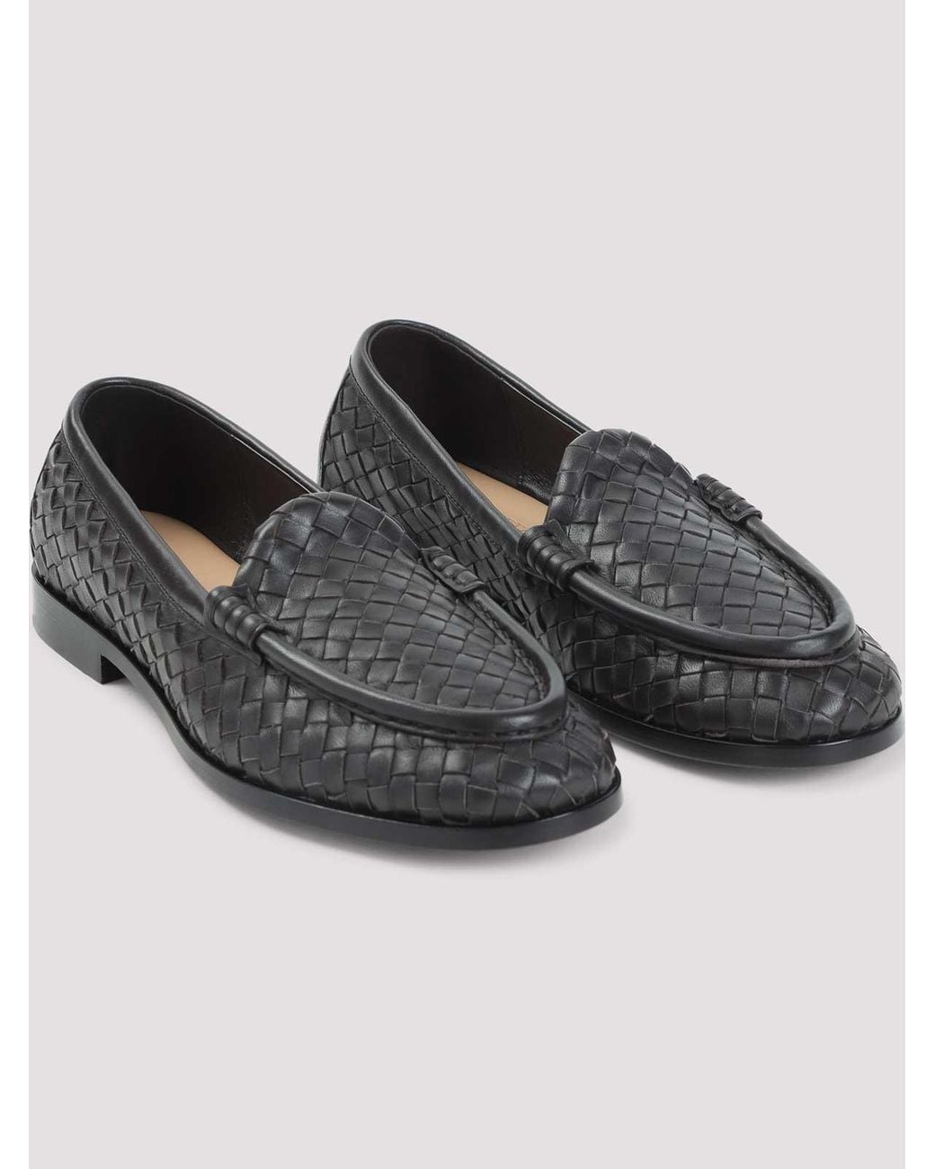 Bottega Veneta Black Silenzio Supple Intrecciato Loafer