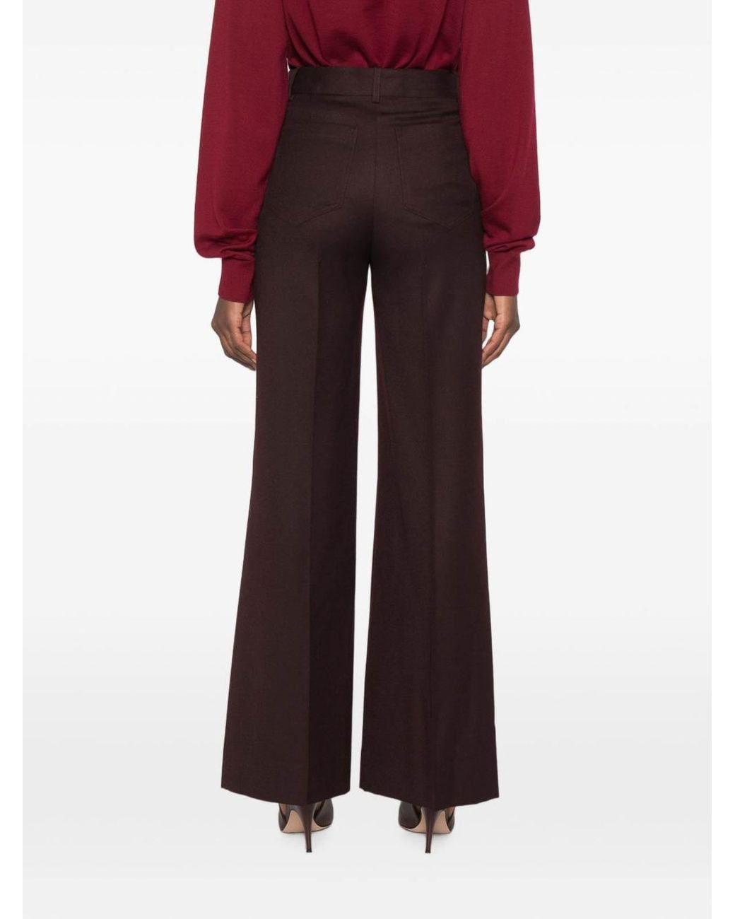 Victoria Beckham Purple Technical Trousers