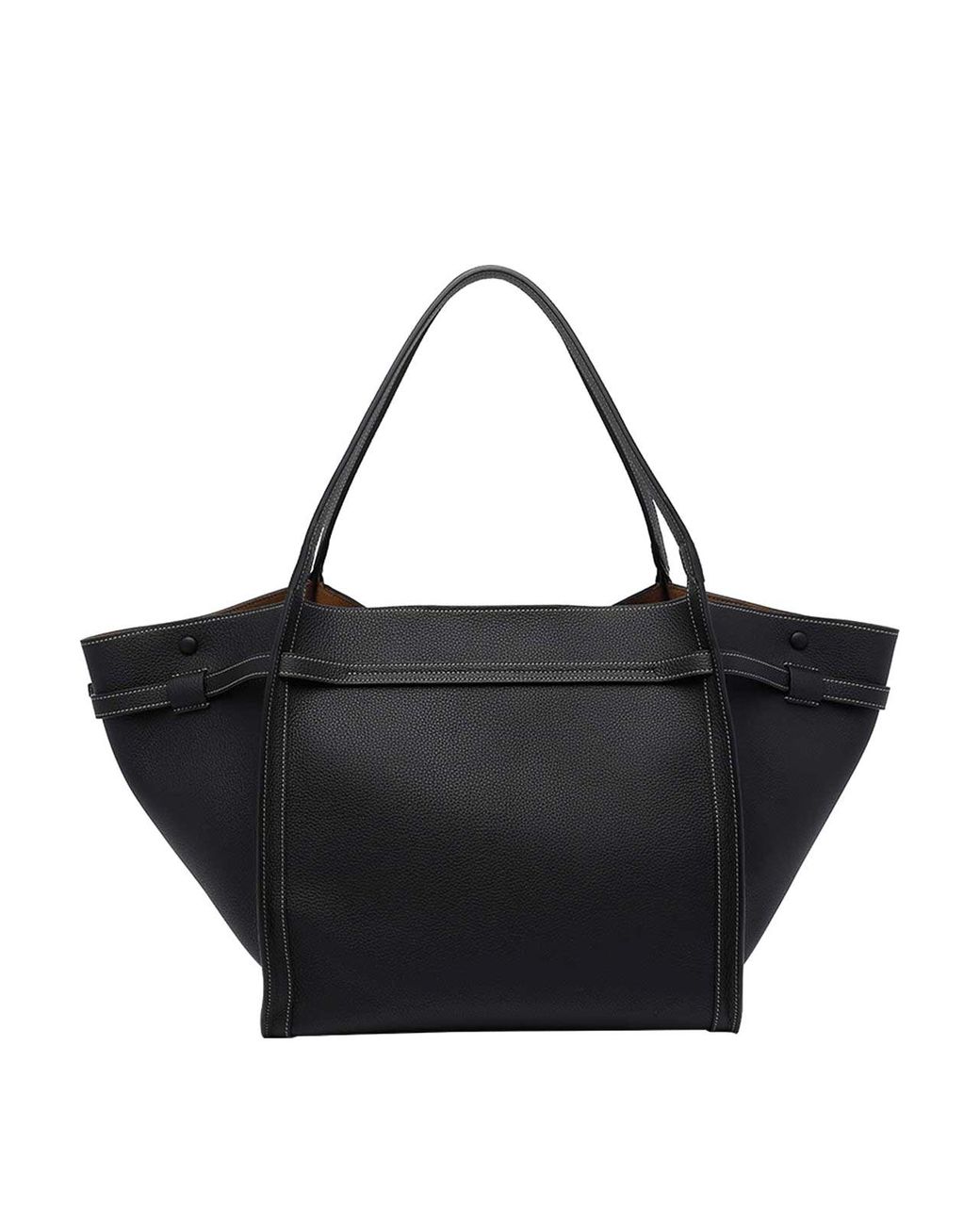 Tod's Black Medium Leather Shopping Bag