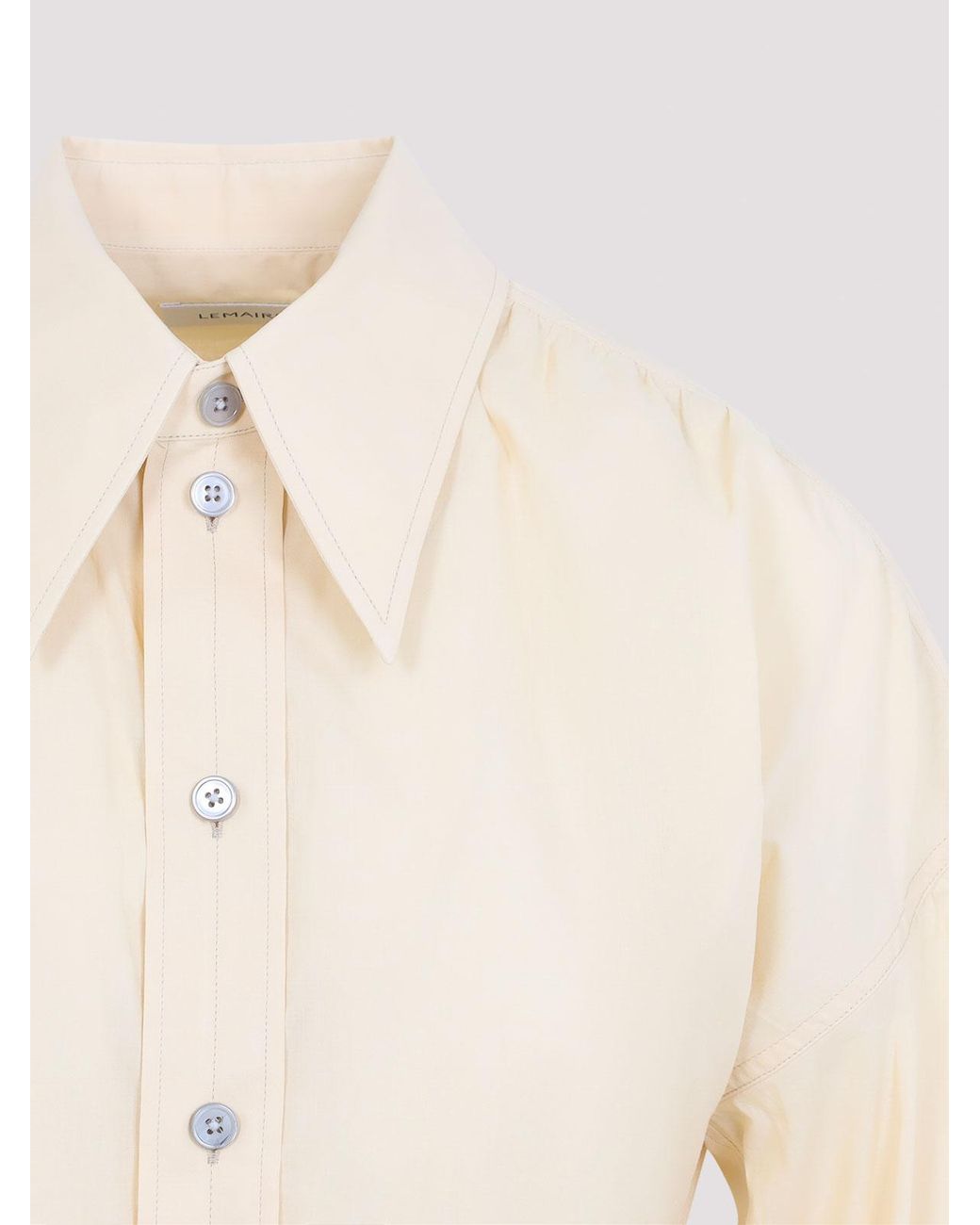 Lemaire Natural Pointed Collar Shirt