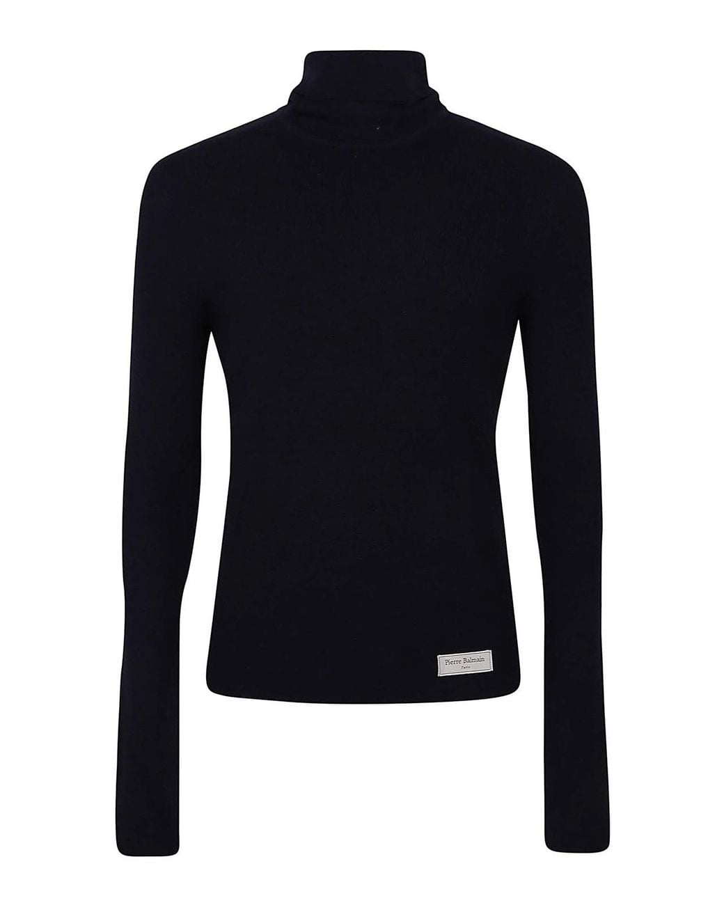 Balmain Blue Pb Wool Turtleneck Sweater for men