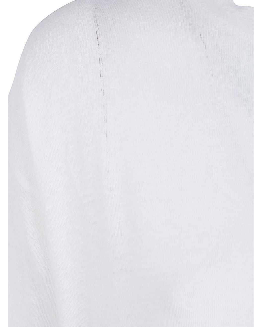 Ma'ry'ya White Lino Stretch T-Shirt