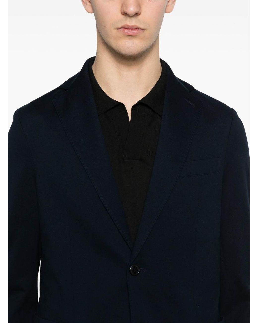 Circolo 1901 Blue Single-Breasted Cotton Jacket for men