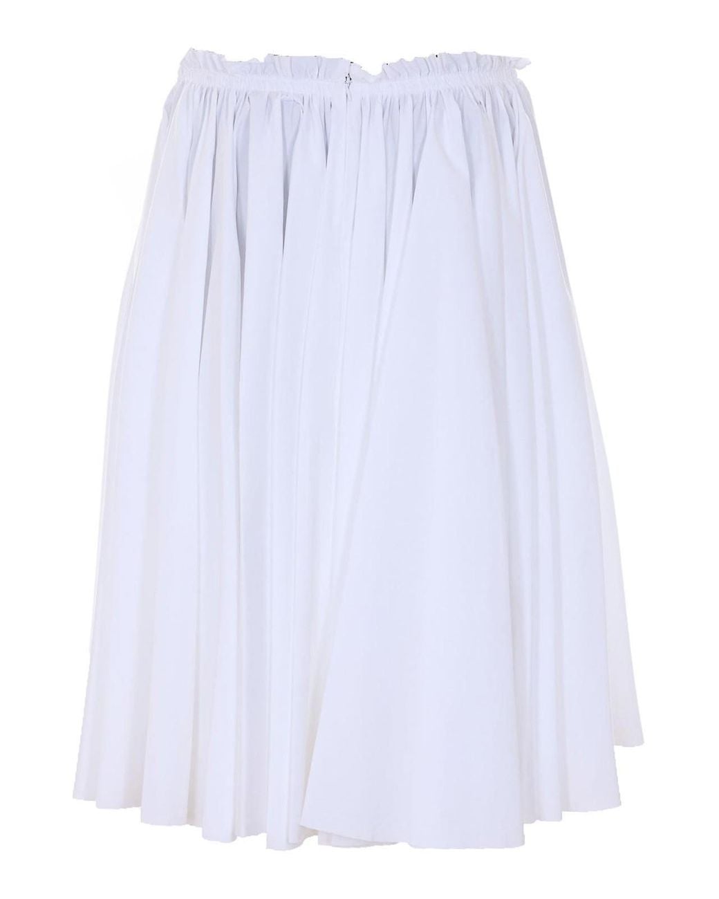 AMI White Midi Corolla Skirt