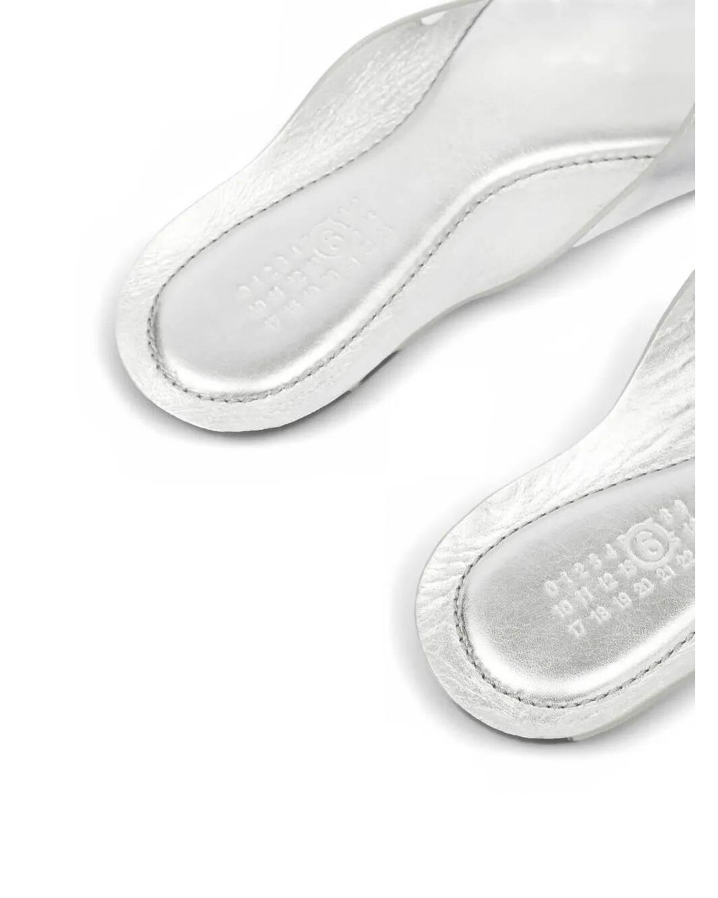 MM6 by Maison Margiela White Flat Sandals
