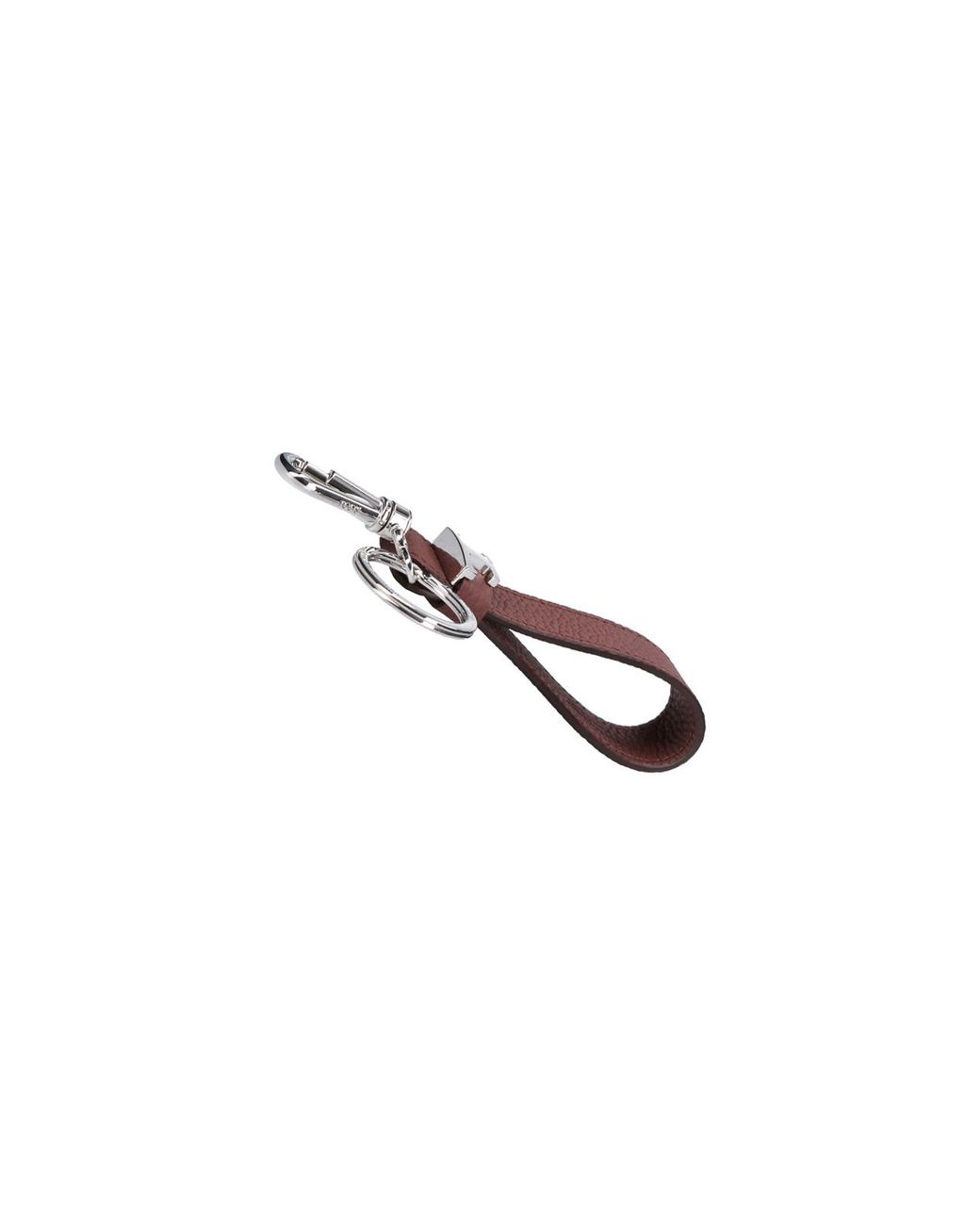 Tod's White Leather Keychain for men