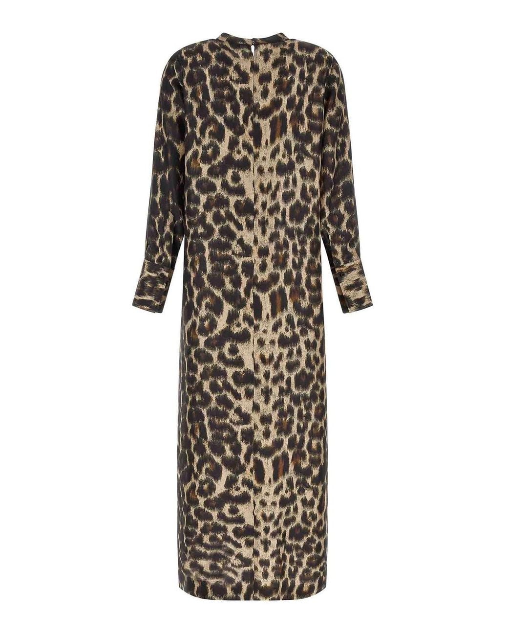Alberto Biani Brown Silk Dress