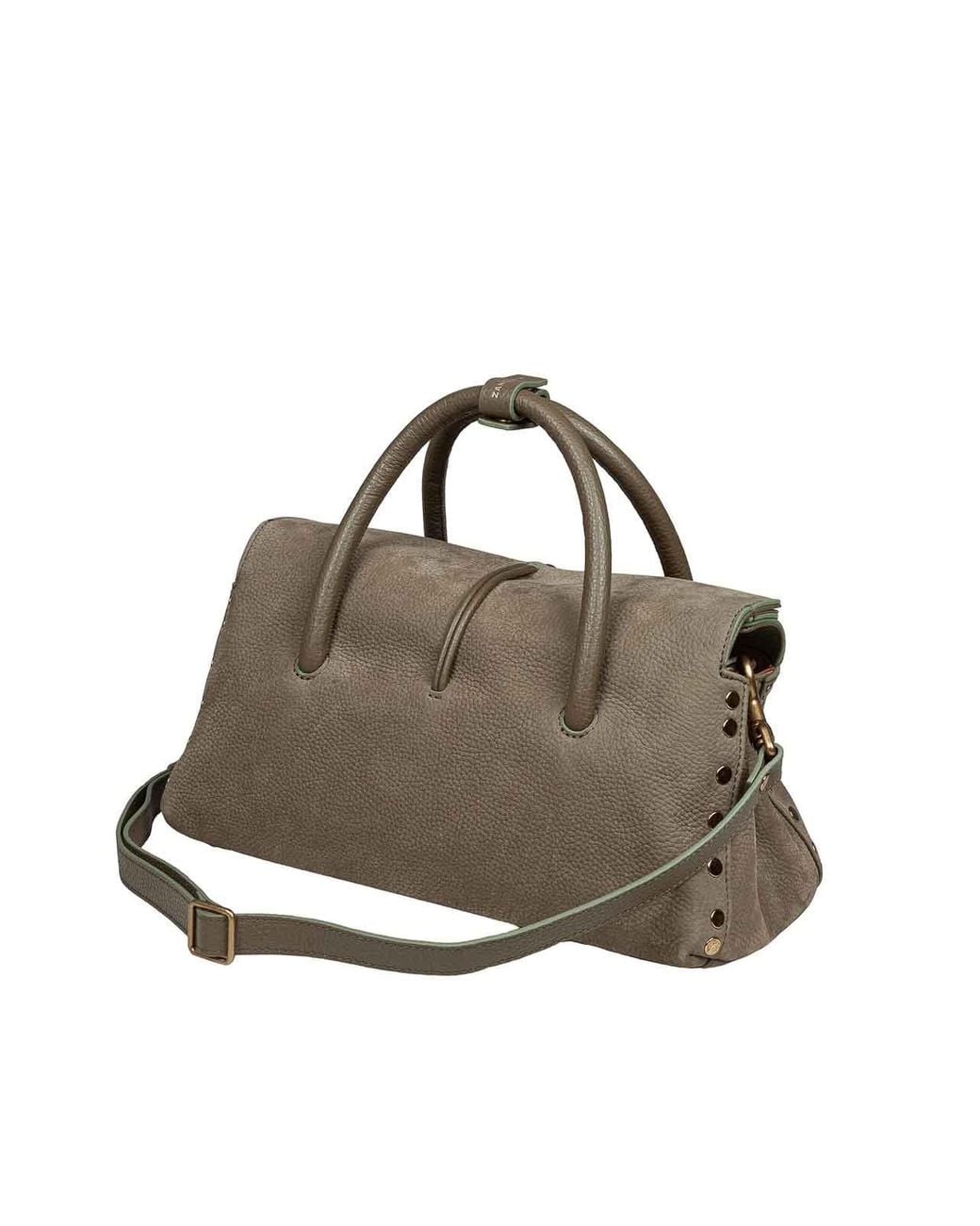 Zanellato Green Dotta Jones Nubuck Handbag