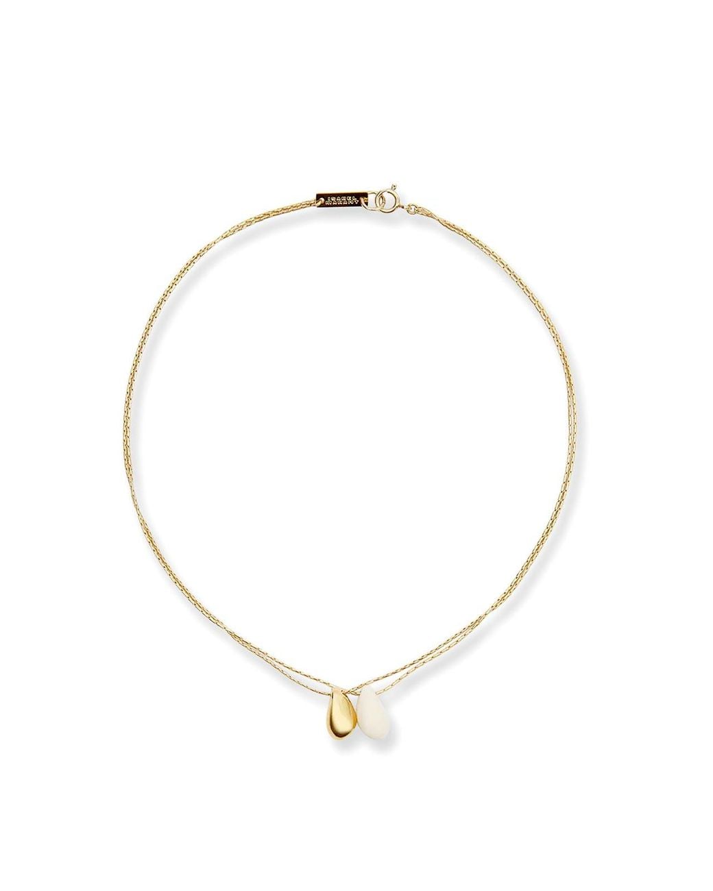 Isabel Marant Metallic Brass Necklace With Finishes