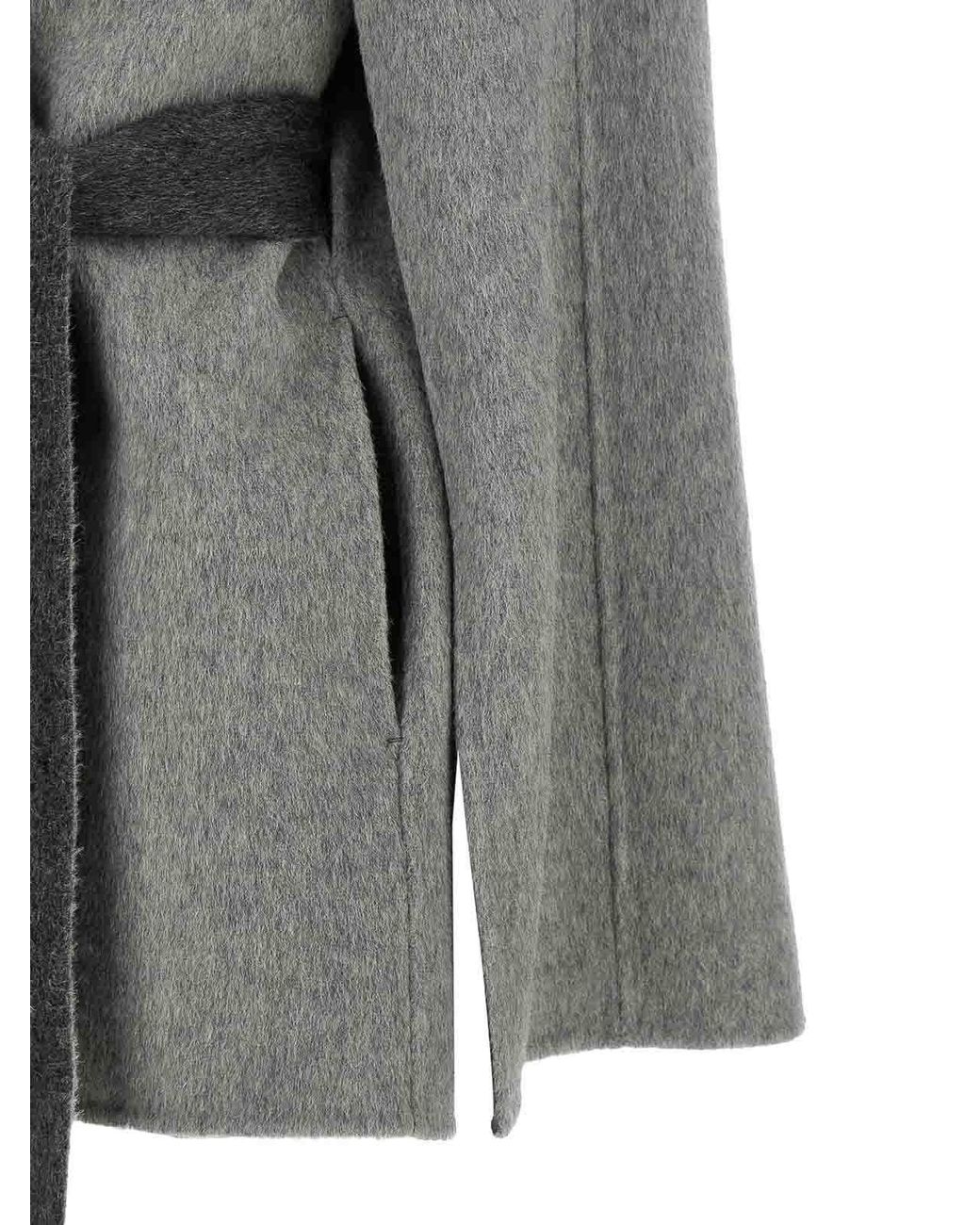 Alberta Ferretti Gray Cardigan With Cape Sleeves