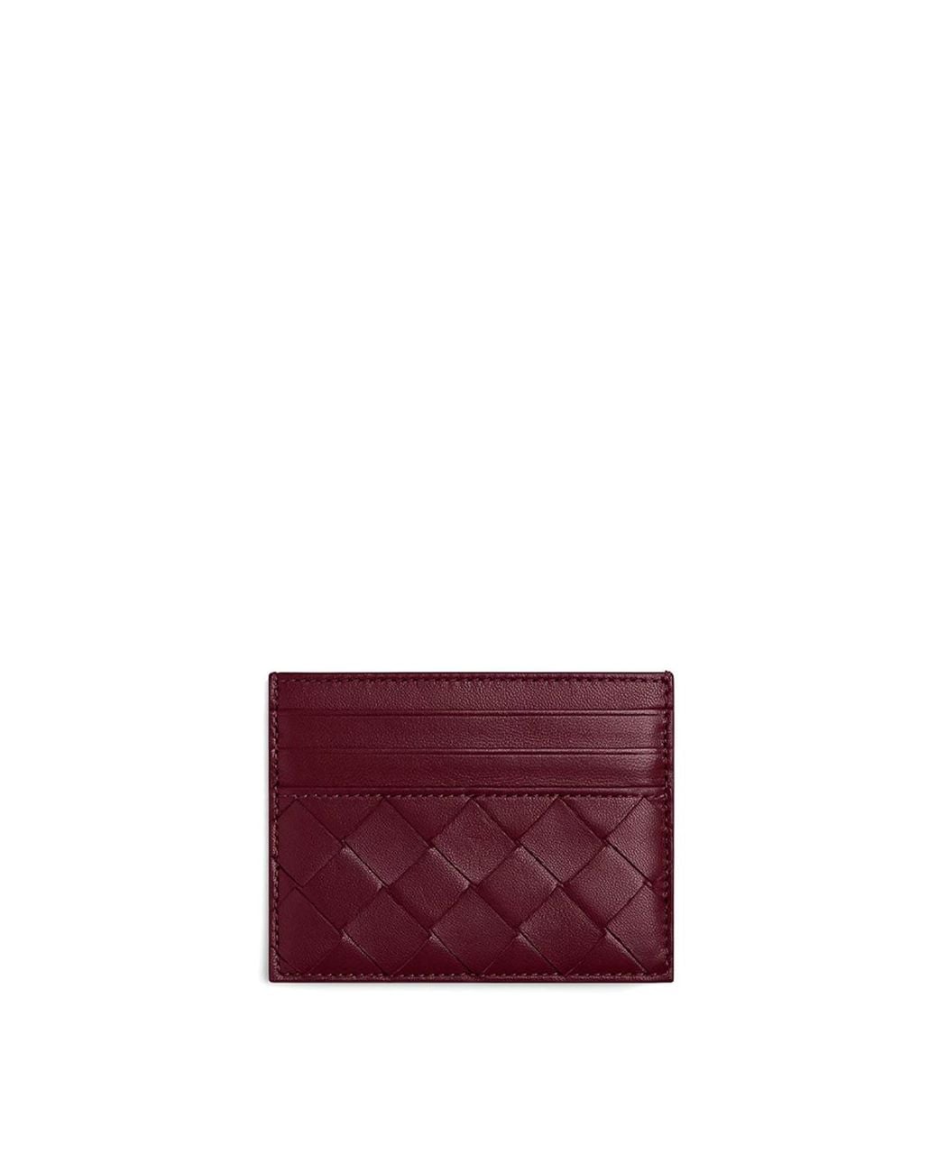 Bottega Veneta Purple Intrecciato Credit Card Case
