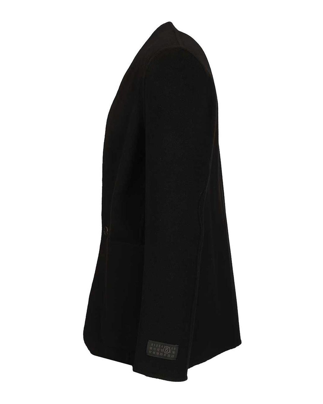 MM6 by Maison Margiela Black Single-Breasted Wool Jacket for men