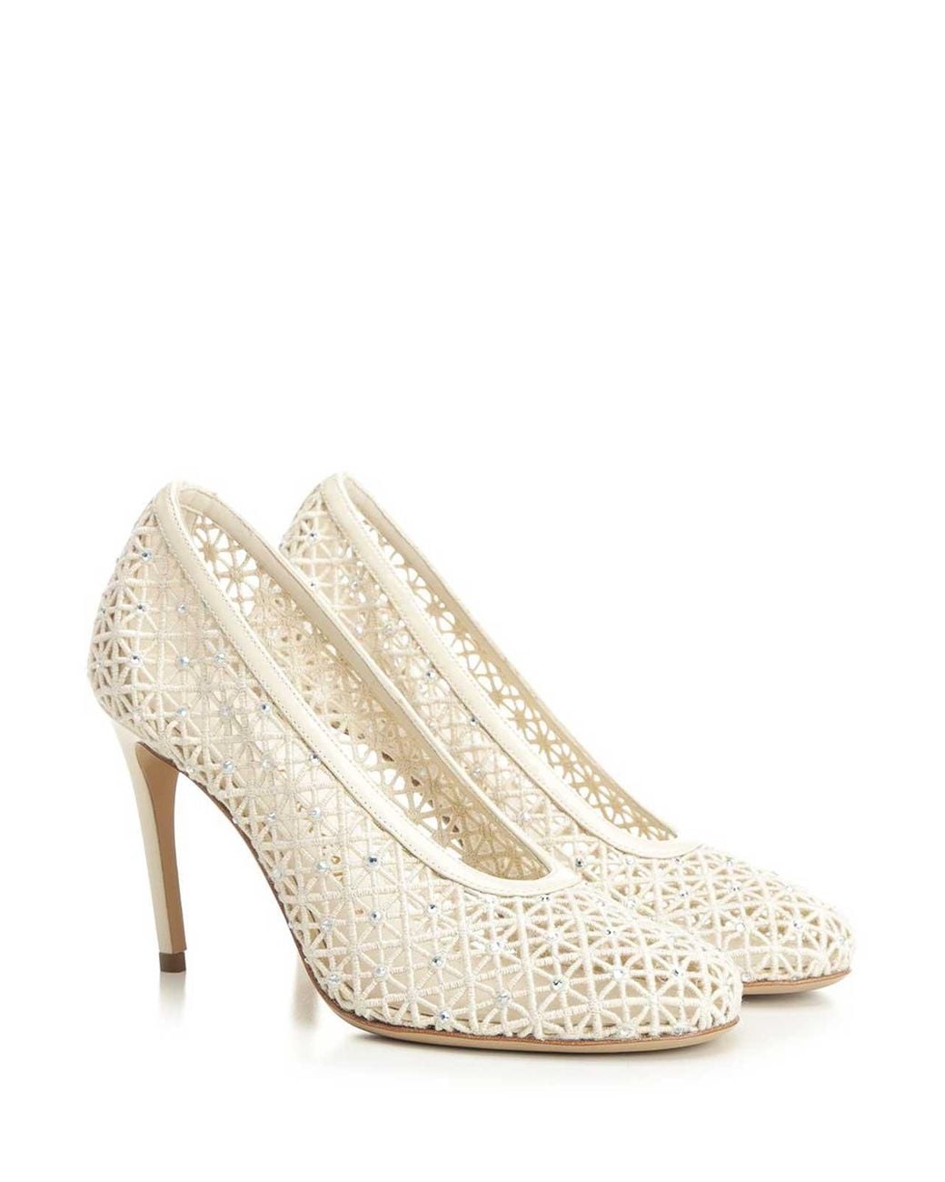 Ferragamo Natural Macramã Pumps
