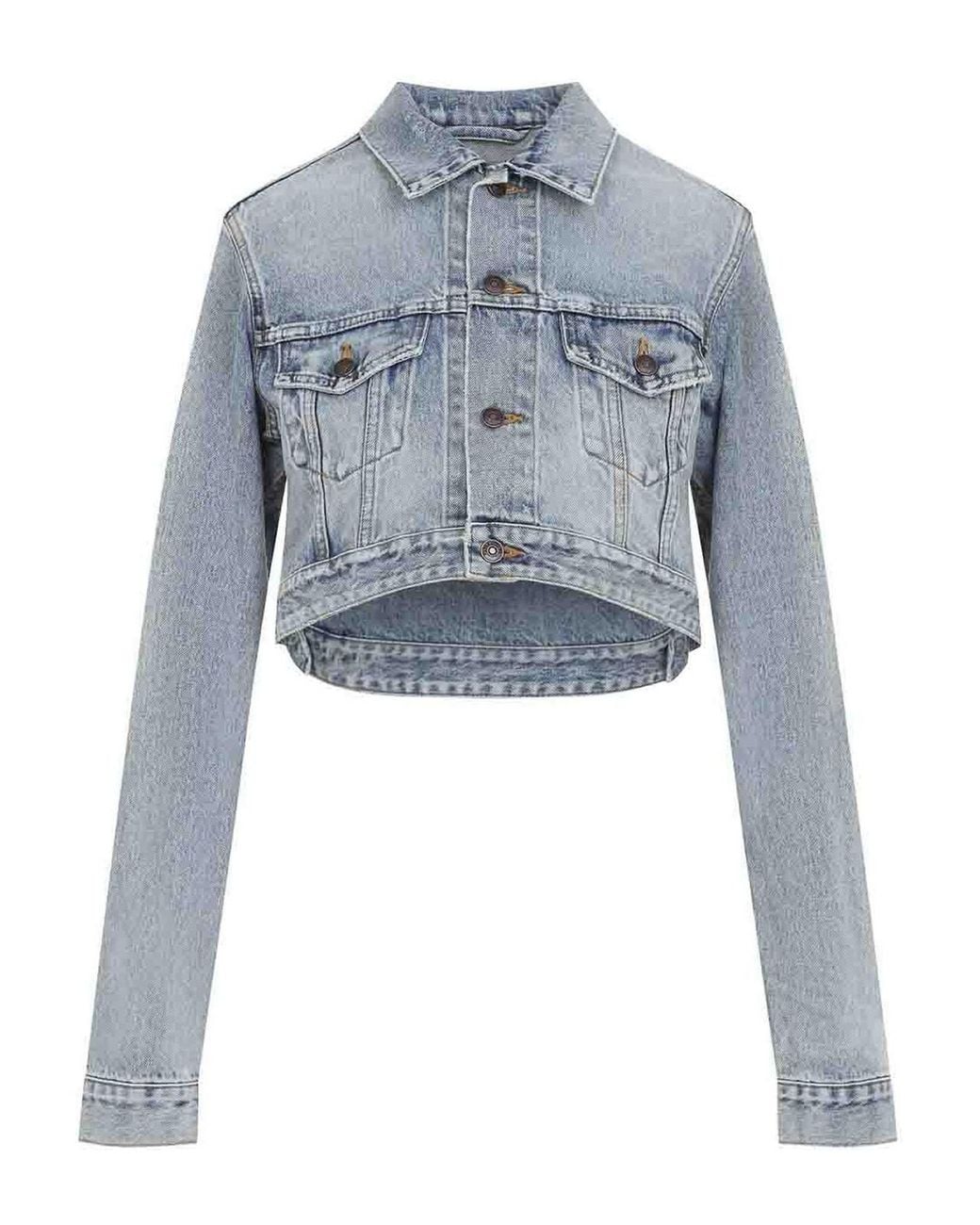 Balenciaga Blue Cropped Jacket