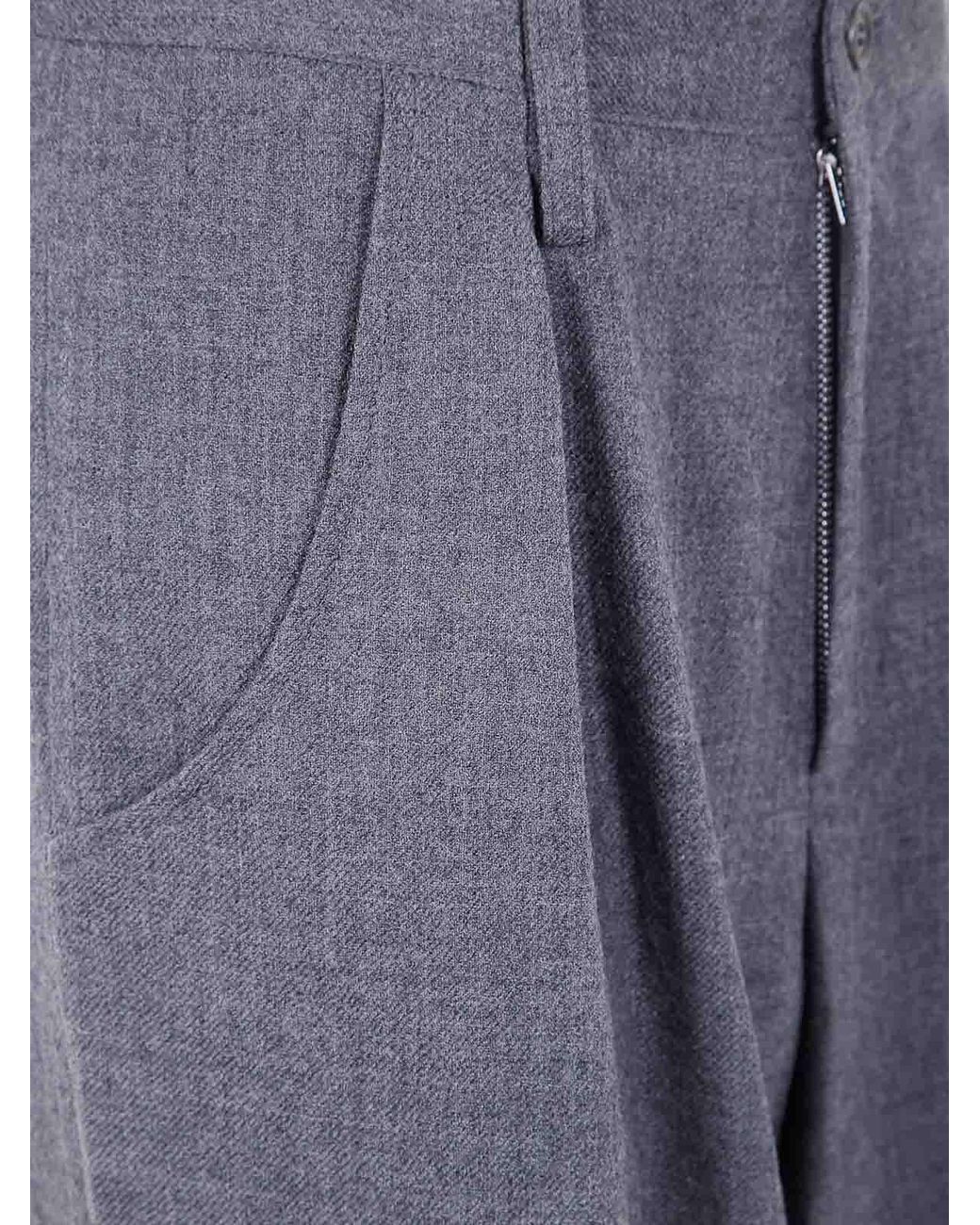 Y's Yohji Yamamoto Blue U- Tuck Wide Pants