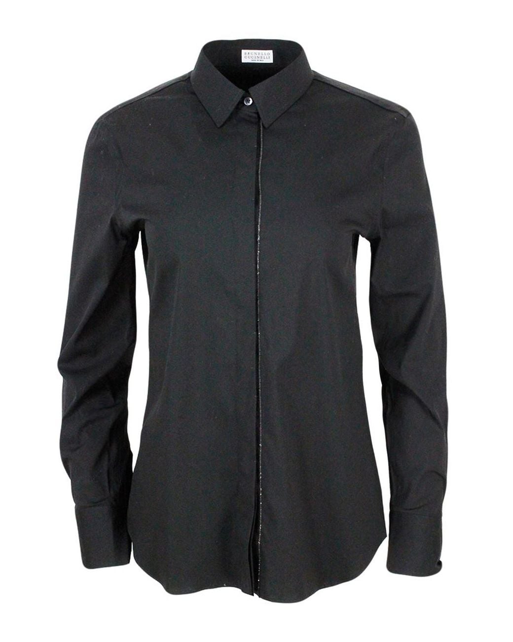 Brunello Cucinelli Black Cotton Shirt